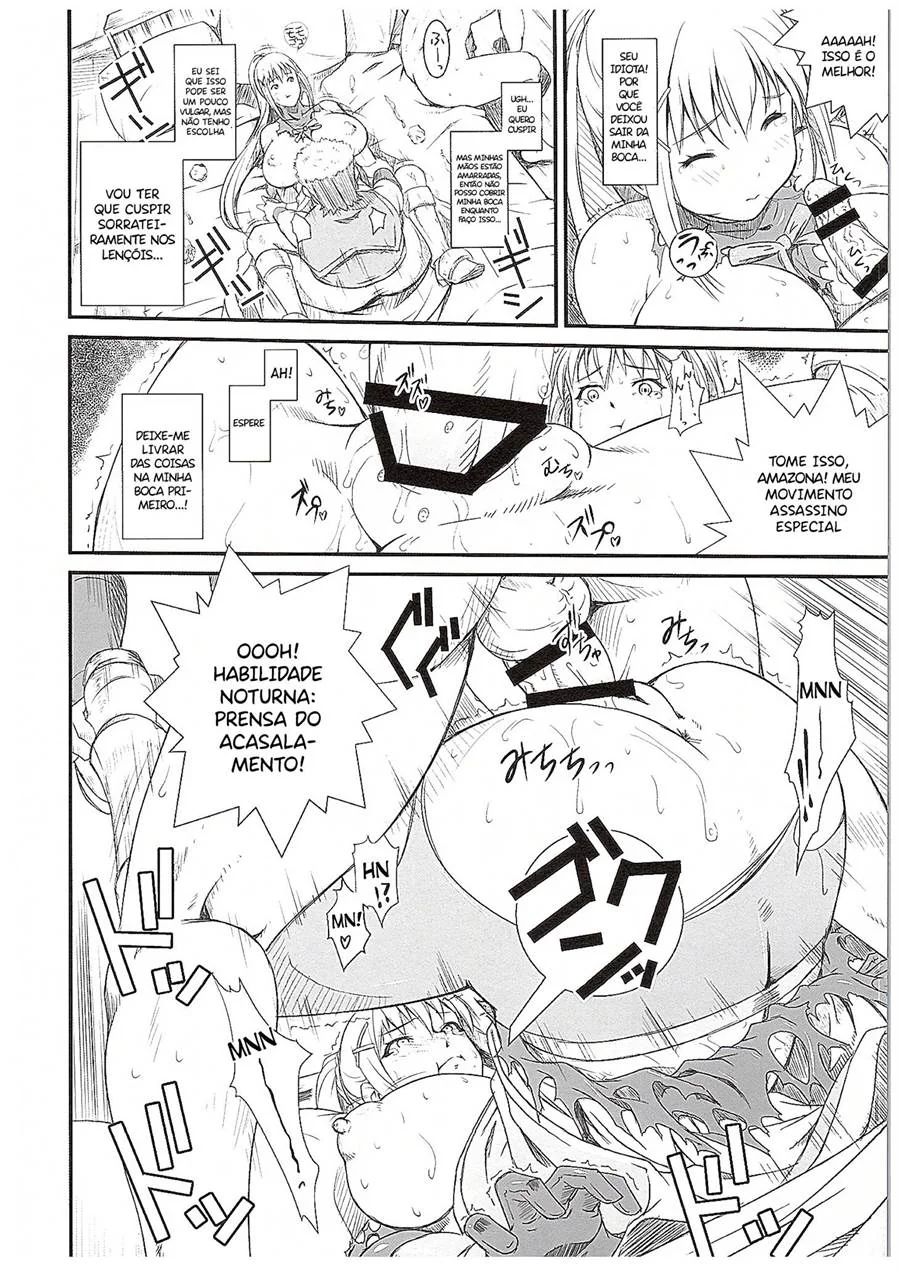 Piranha do KonoSuba Hentai é Punida com Rola de Todos os Membros do Grupo – Hentai HQ Brasileiro
