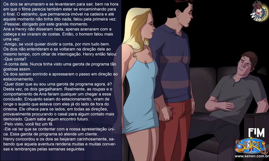 Piranha gostosa transando no cinema: sexo no escuro com bucéta molhada em Pornô Hentai