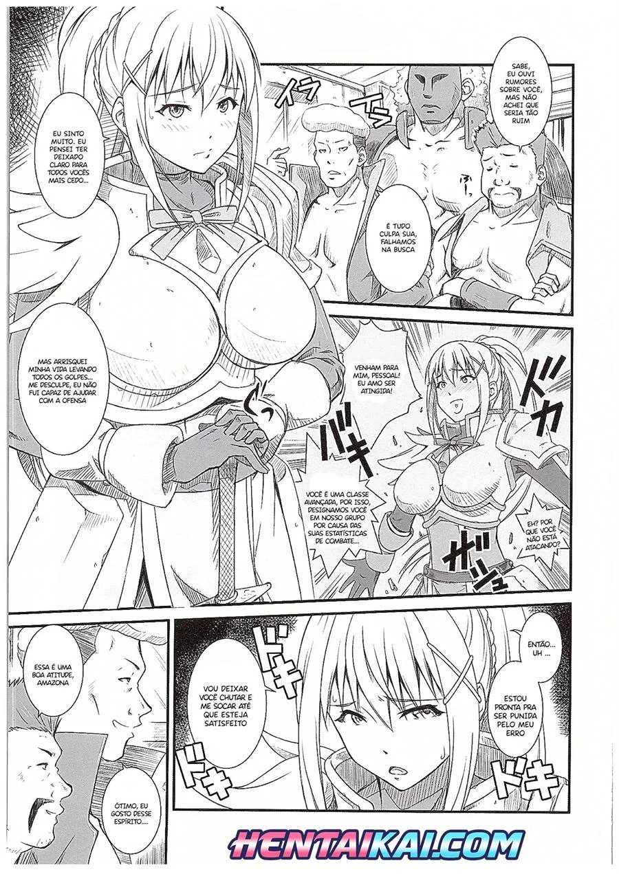 Piranha do KonoSuba Hentai é Punida com Rola de Todos os Membros do Grupo – Hentai HQ Brasileiro