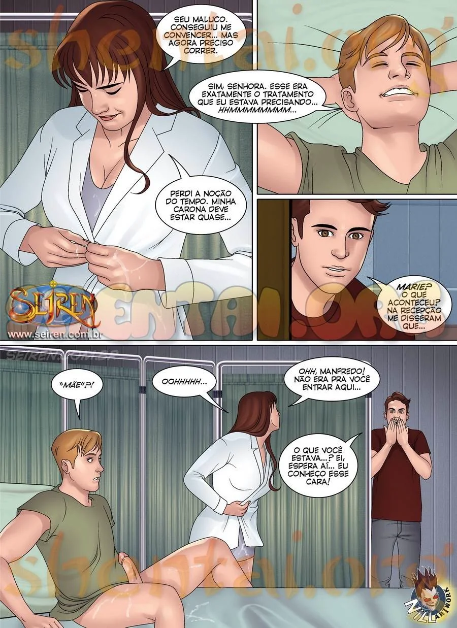 O Corno Ficou Putão Quando Viu a Mãe Piranha do Amante Comendo Sua Noiva Gostosa em Hentai HQ Brasileiro