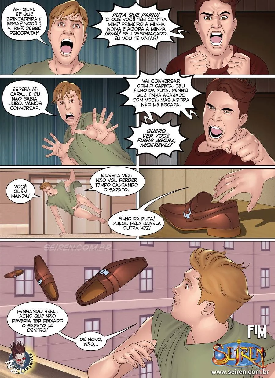 O Corno Ficou Putão Quando Viu a Mãe Piranha do Amante Comendo Sua Noiva Gostosa em Hentai HQ Brasileiro