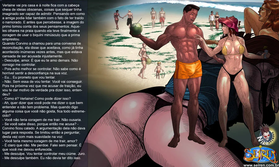Corvino e sua noiva piranha: ciúmes, sexo e segredos na rodoviária – Em hentai HQ