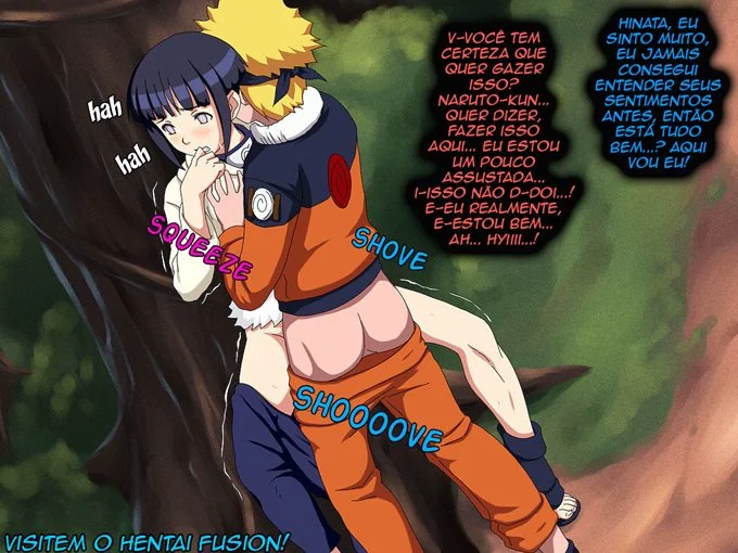 Hinata sendo fodida por Naruto em hentai HQ brasileiro de tirar o fôlego!