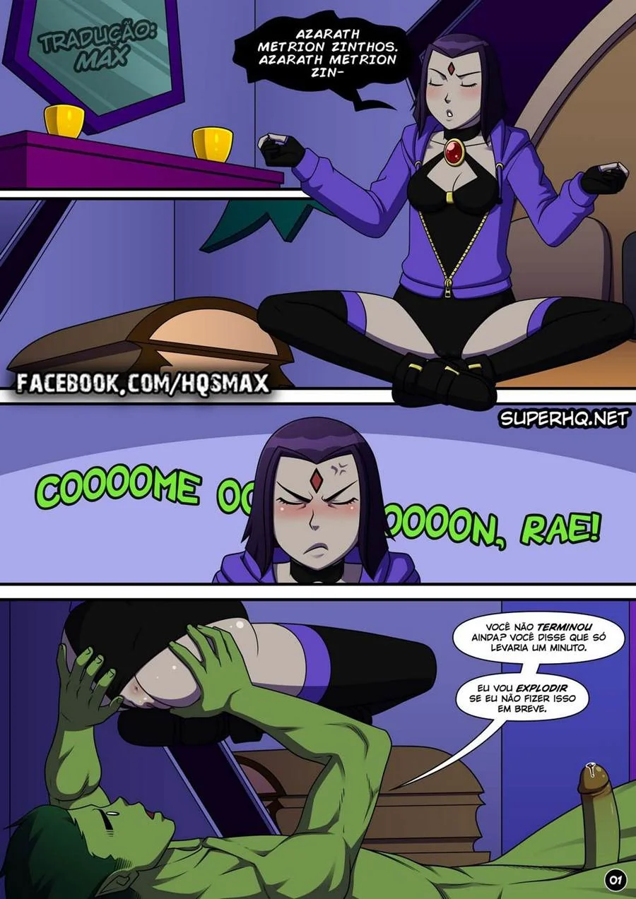 Mutano Fodendo a Buceta da Ravena em Teen Titans Hentai HQ Brasileiro