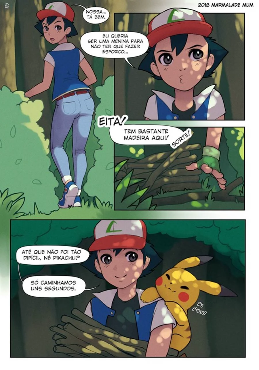 Ash descobre a putaria do Brock com a Misty e encontra seu lado hentai gay em HQ Brasileiro