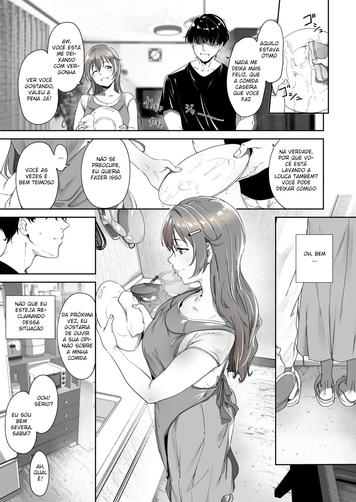 Irmã Piranha Liberou a Buceta Pro Namorado em Hentai HQ Brasileiro