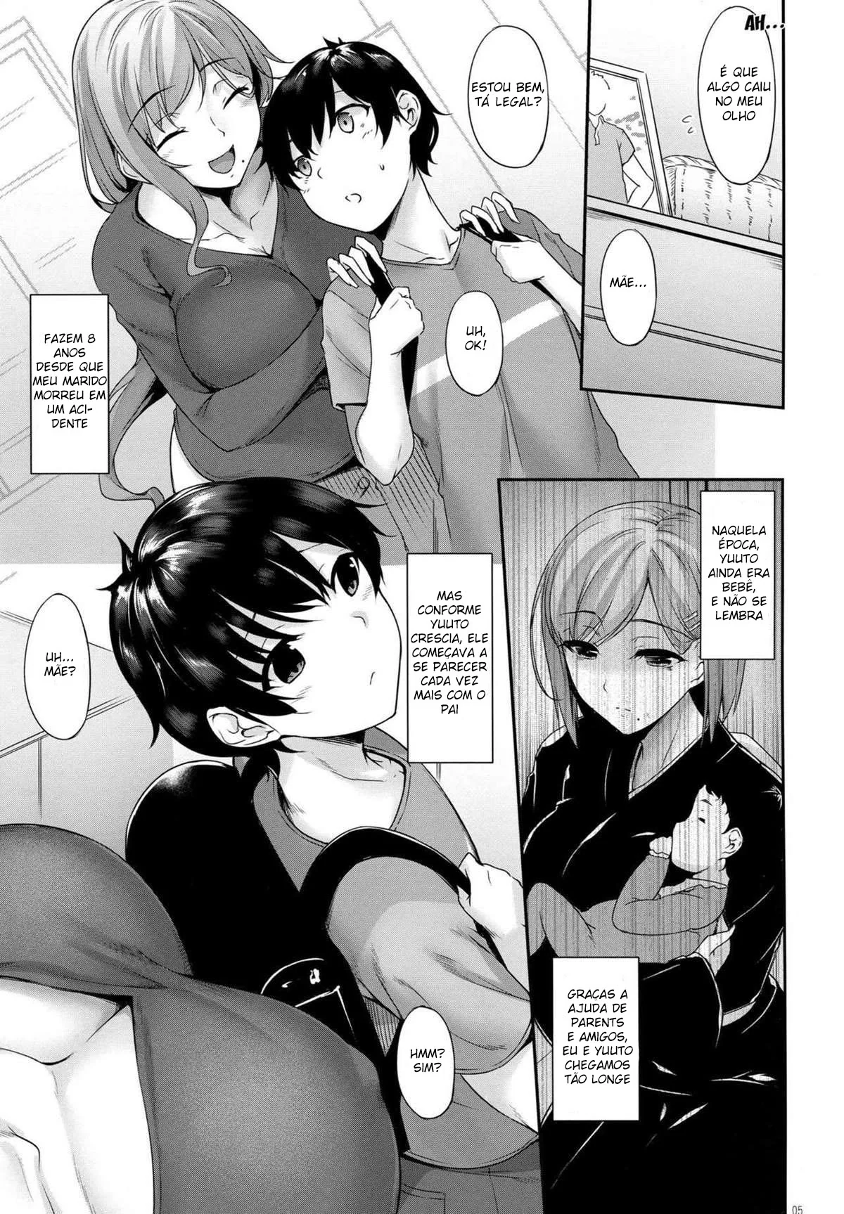 Fodendo a mãe viúva do meu amigo – Em hentai incesto HQ