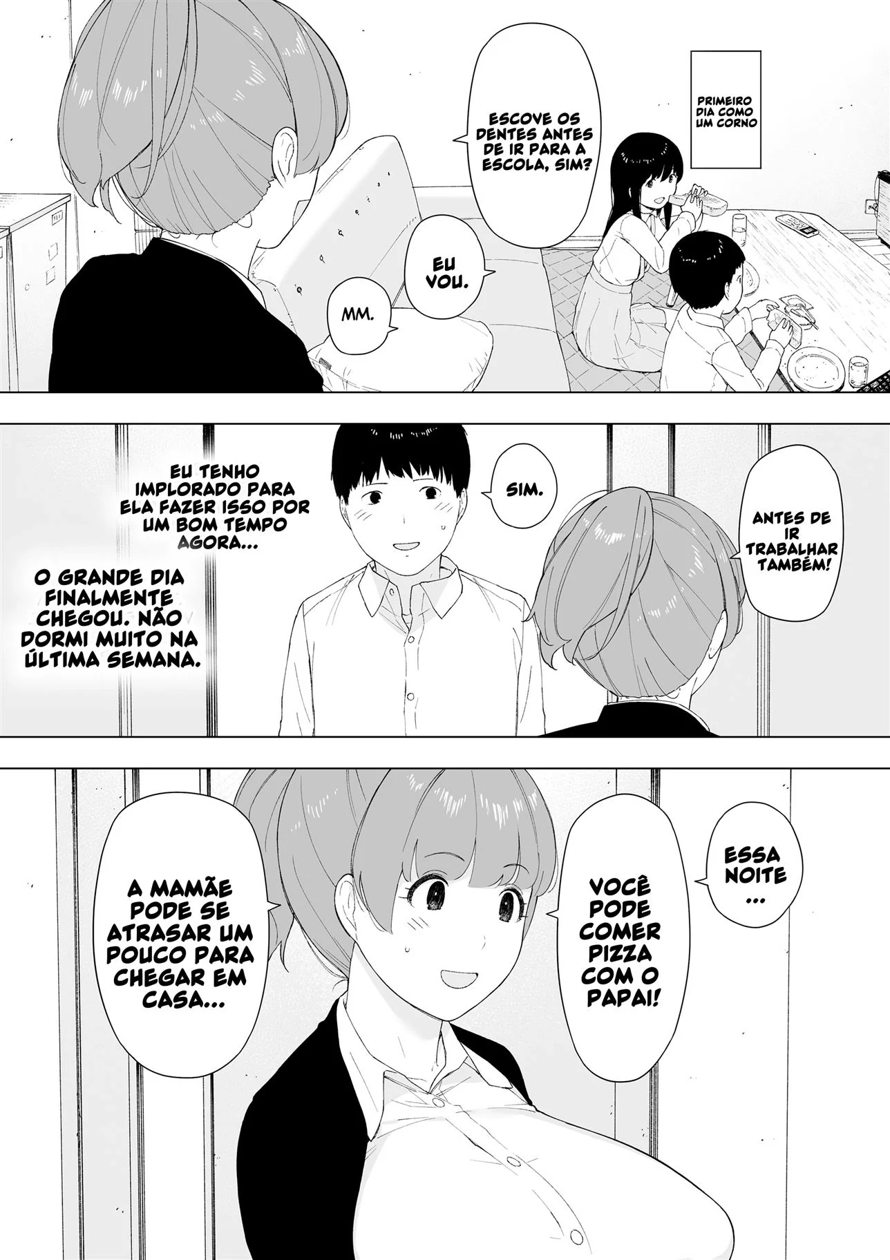 Piranha dividida: Compartilhando a buceta da esposa em hentai HQ brasileiro