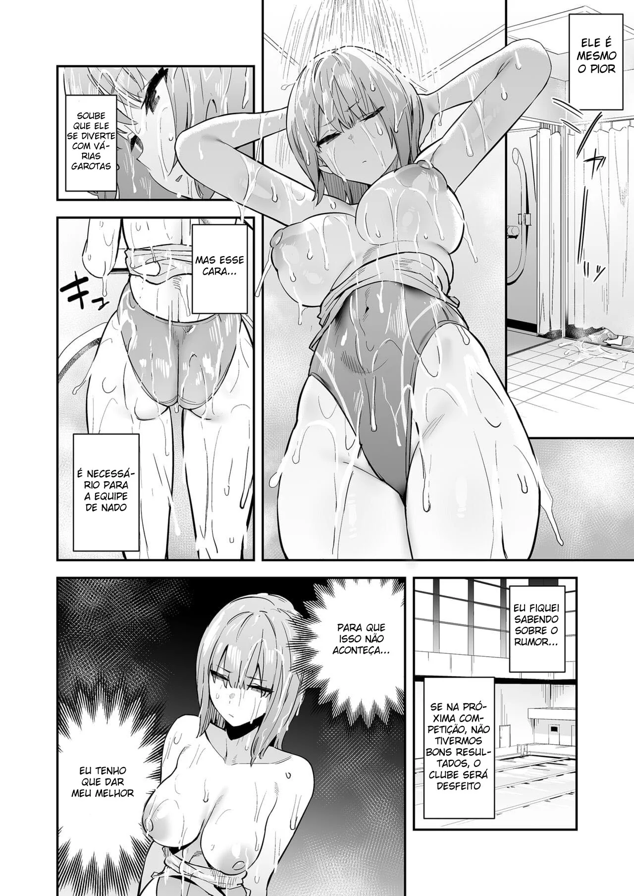Seduzindo o Nadador na Piscina – Yui-chan e a Piroca do Okabe-senpai em Hentai HQ Brasileiro
