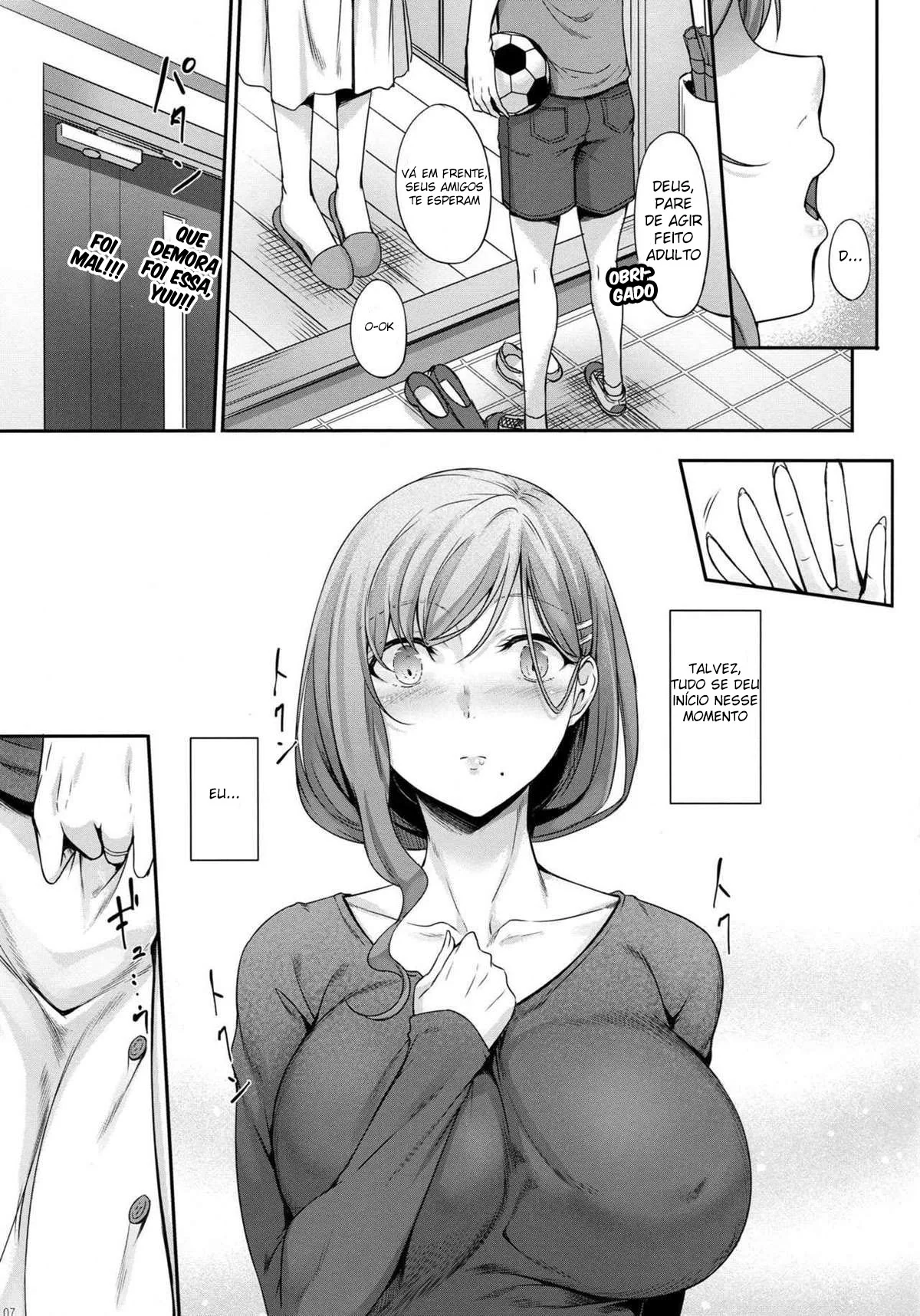 Fodendo a mãe viúva do meu amigo – Em hentai incesto HQ