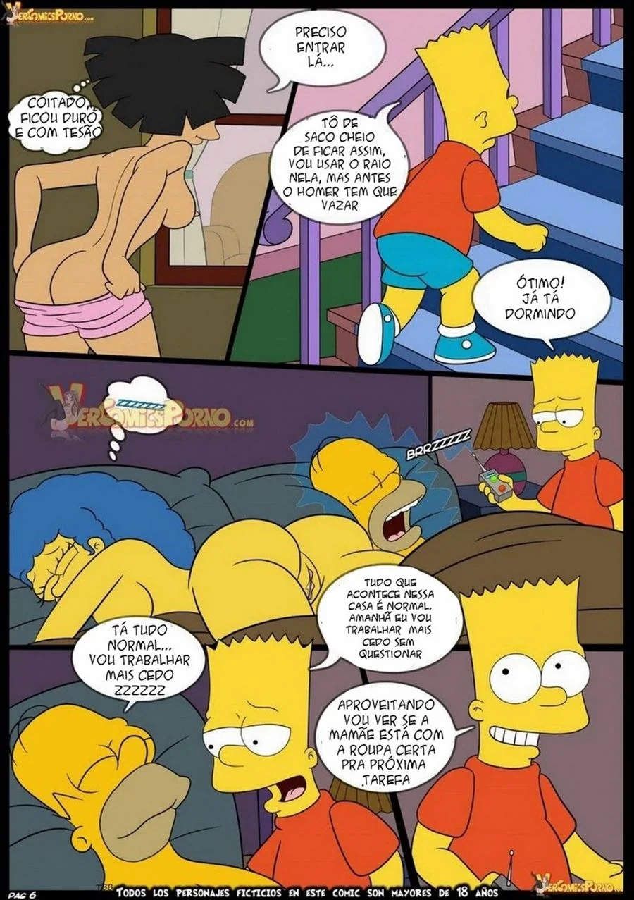 O Tarado do Bart: Incesto e Putaria em Família nos Simpsons HQ Brasileiro em Hentai