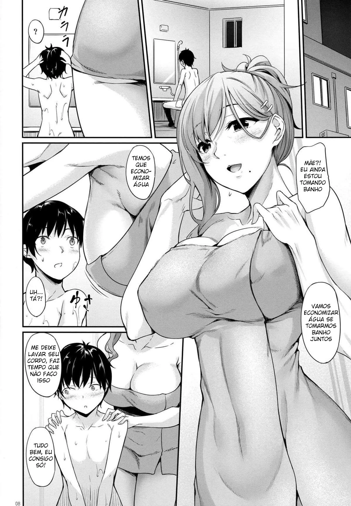 Fodendo a mãe viúva do meu amigo – Em hentai incesto HQ