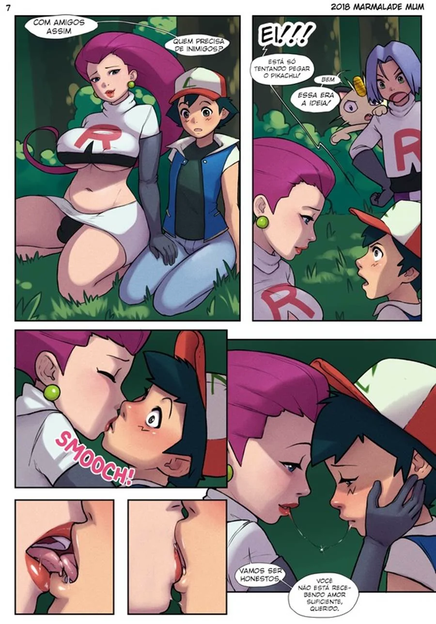 Ash descobre a putaria do Brock com a Misty e encontra seu lado hentai gay em HQ Brasileiro