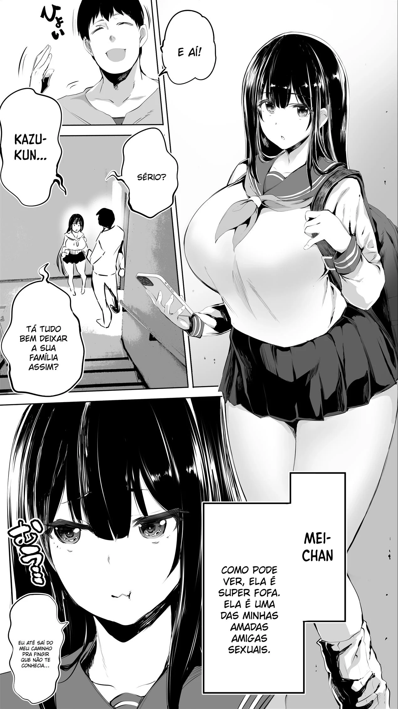 Pai de família dando um trato na colegial Mei em Hentai HQ