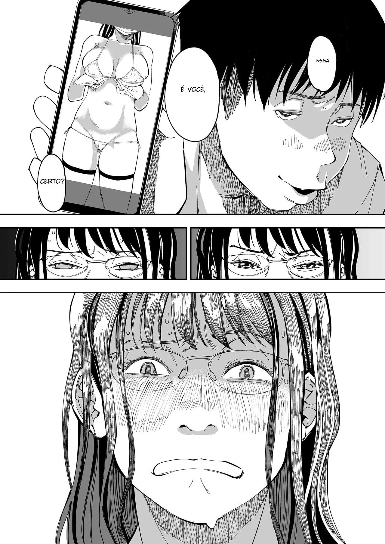 Chantageando a Camgirl Safada: Sacanagem em Família Hentai HQ