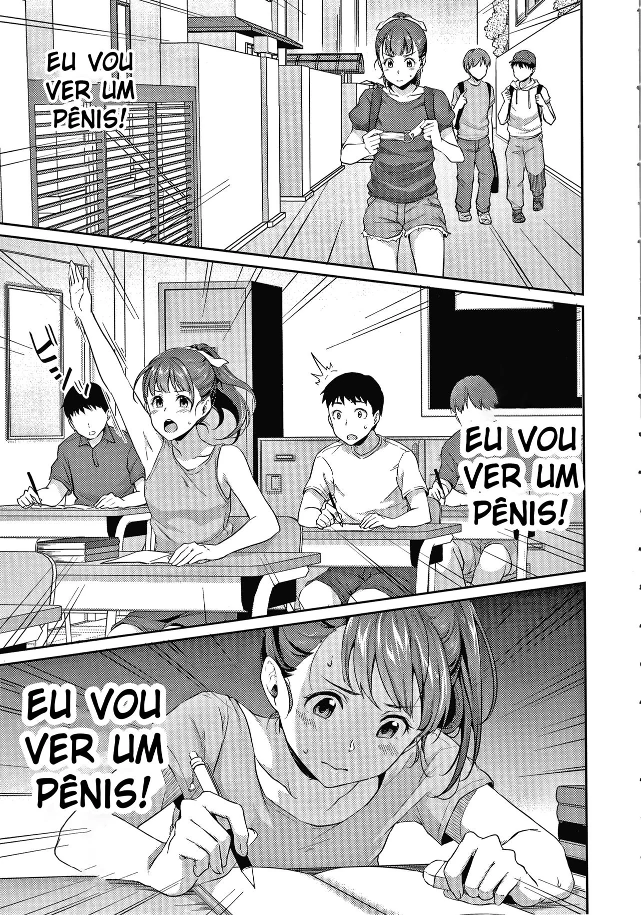 Aposta Safada: Kusaga e Kobayashii Descobrindo os Prazeres do Sexo em Hentai HQ Brasileiro
