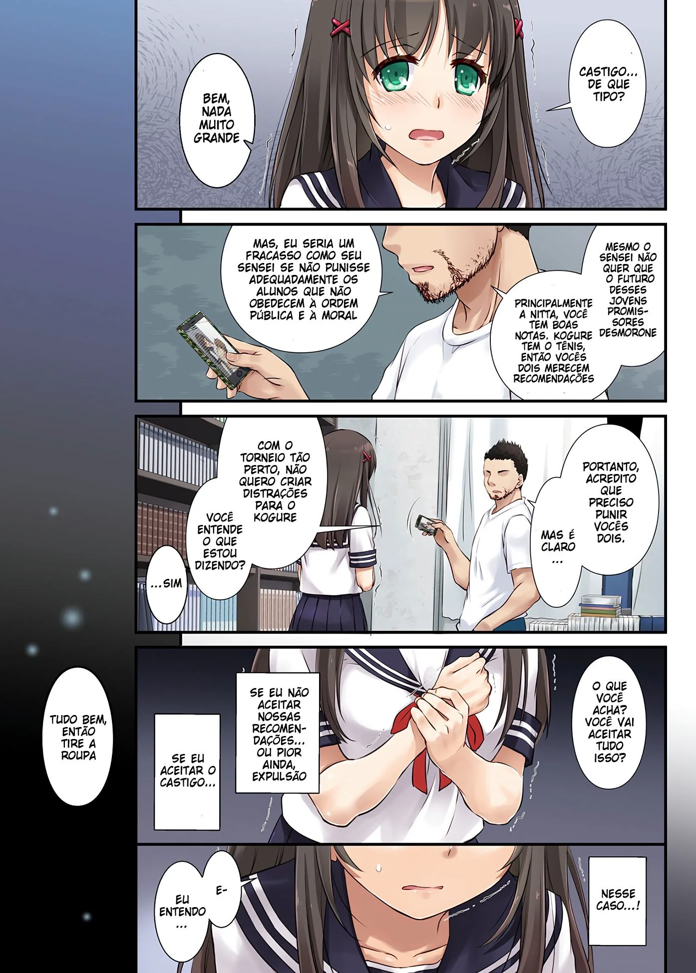 Chantageados pelo Treinador Tarado: Risa tem que Dar a Buceta Pro Safado – Hentai HQ Brasileiro