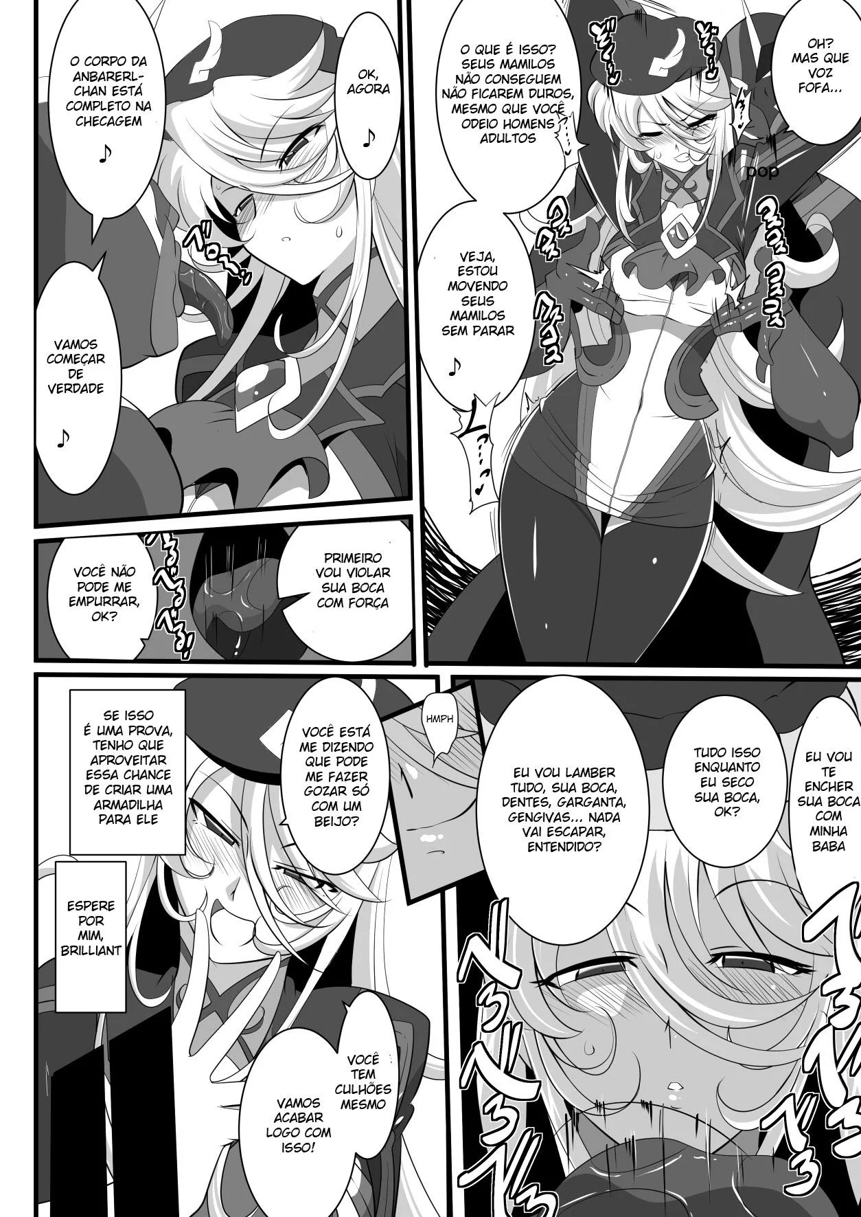 Anbarerl, a piranha superior dando sua buceta para vários caras maduros em HQ brasileira de hentai