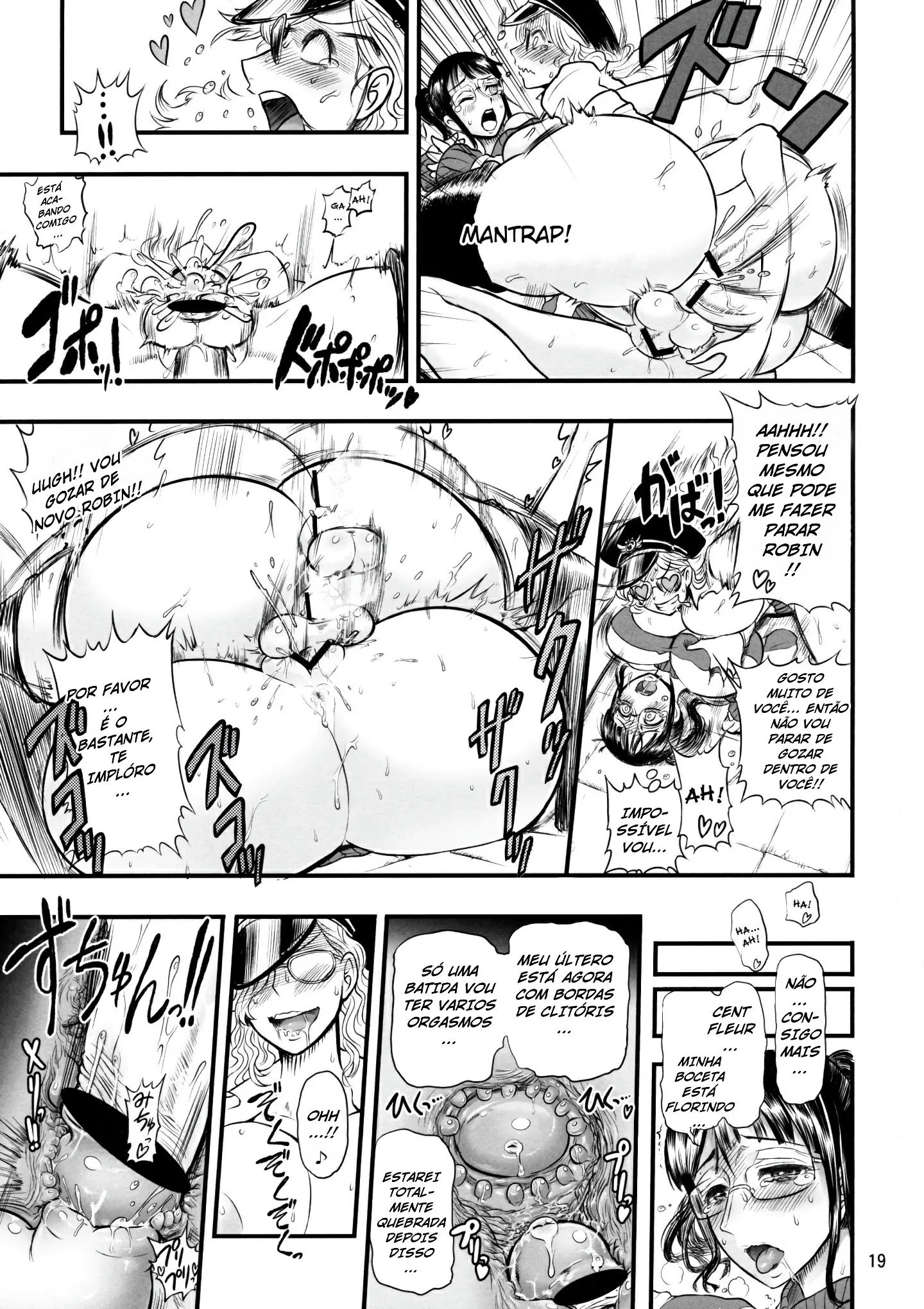 Robin piranha é dominada por futanaris pirocudas em Impel Down – One Piece Hentai HQ Brasileiro