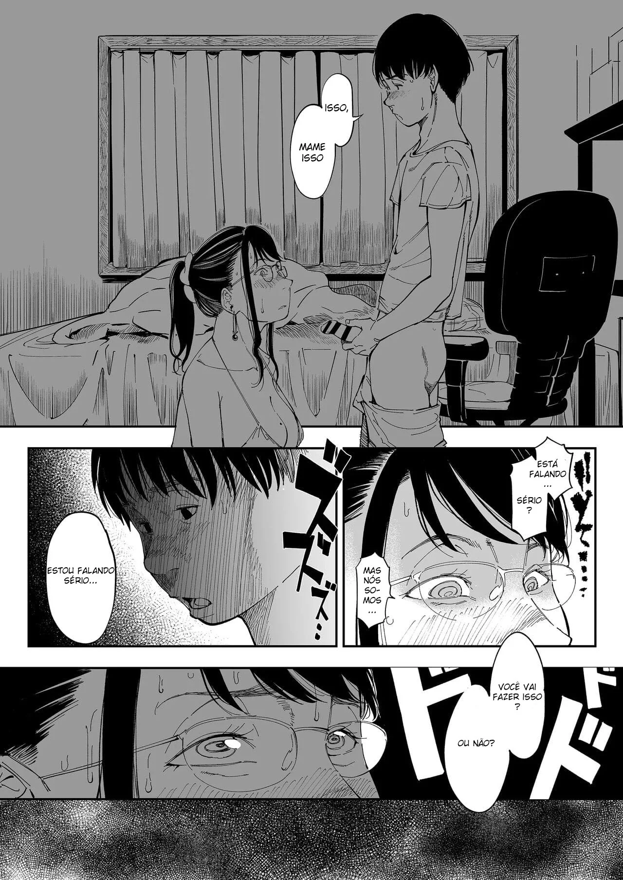 Chantageando a Camgirl Safada: Sacanagem em Família Hentai HQ