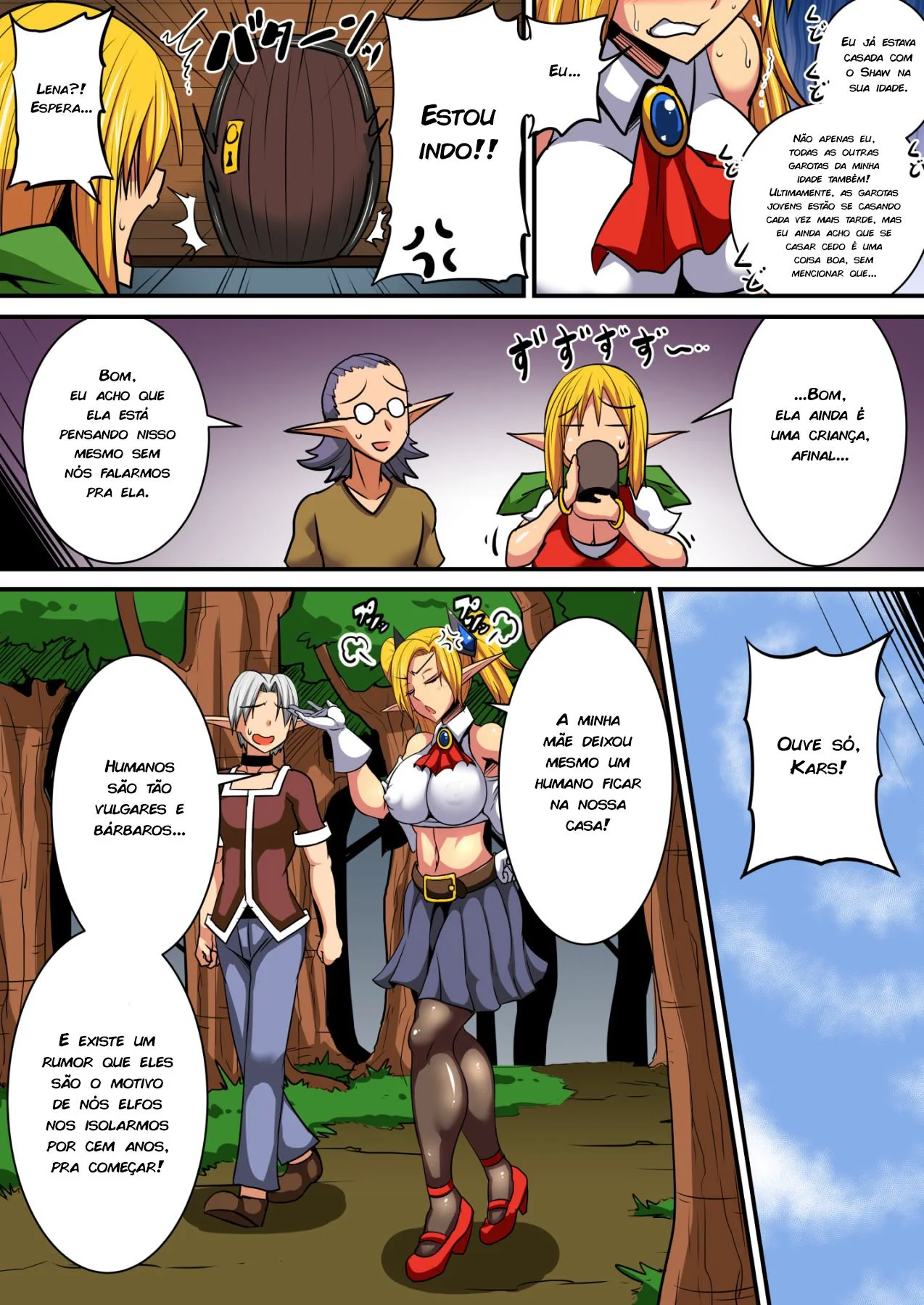 Daisuke e as Elfas Gostosas em Intercâmbio Hentai HQ Brasileiro