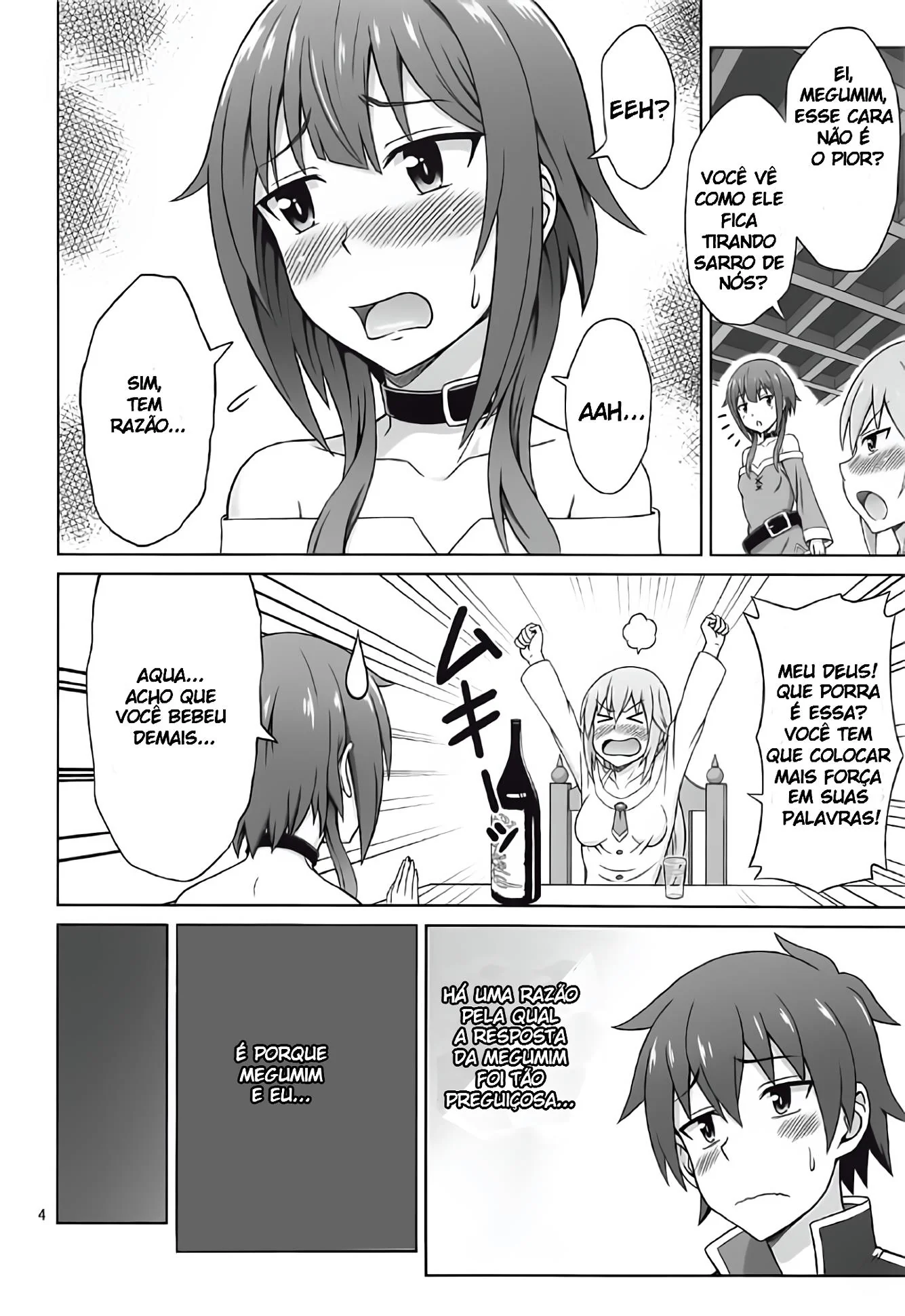 Aqua Bêbada Quer Dar, Mas Kazuma Não Quer Saber