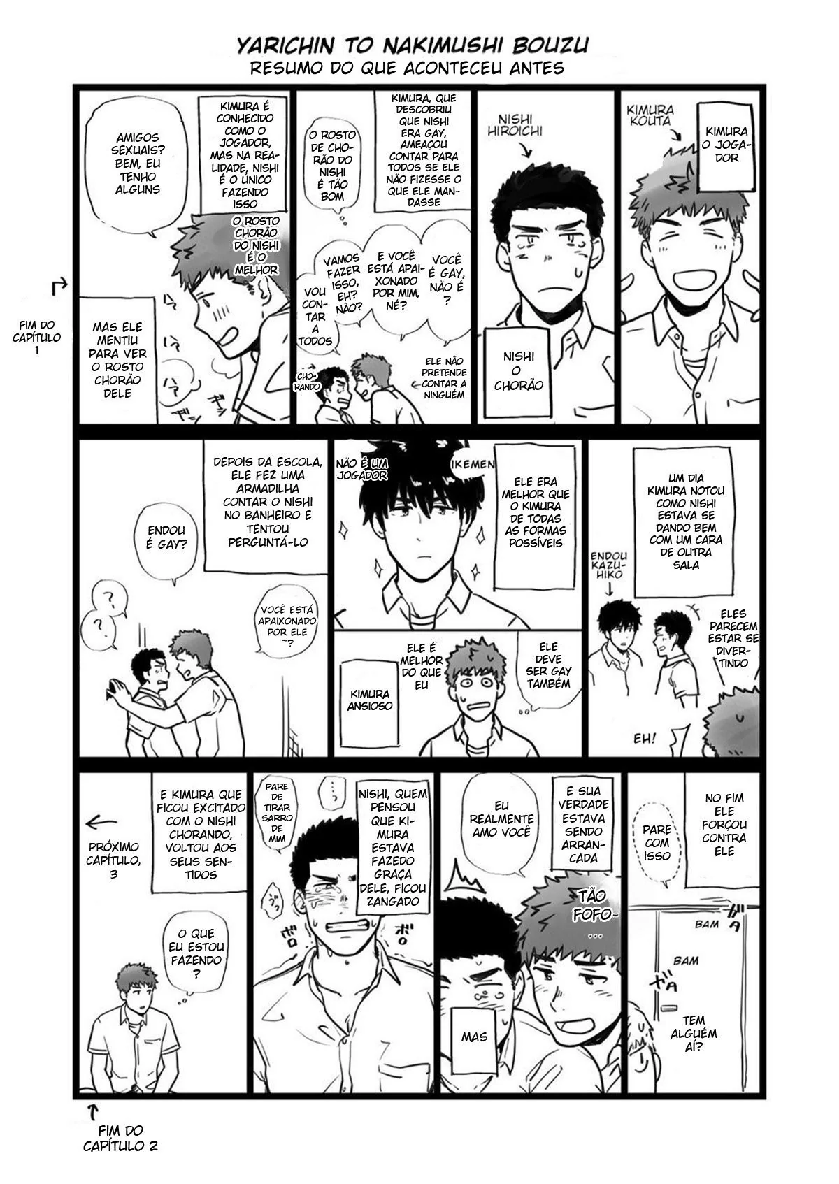 Amizade Colorida: Kimura e Nishi em Hentai Yaoi Em HQ Brasileiro