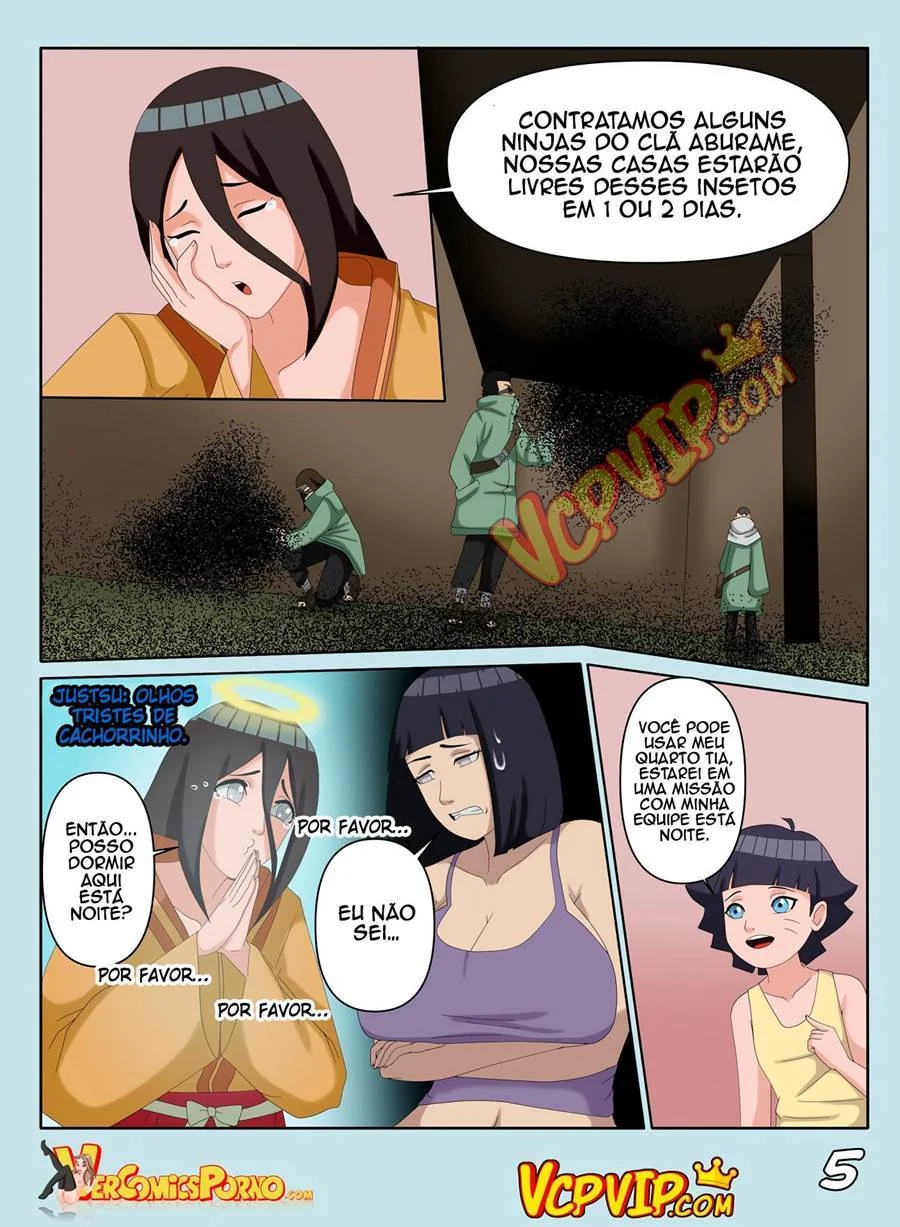 Mamãe e filhinha na putaria: Hinata e Himawari se entregam à luxúria em HQ Brasileiro