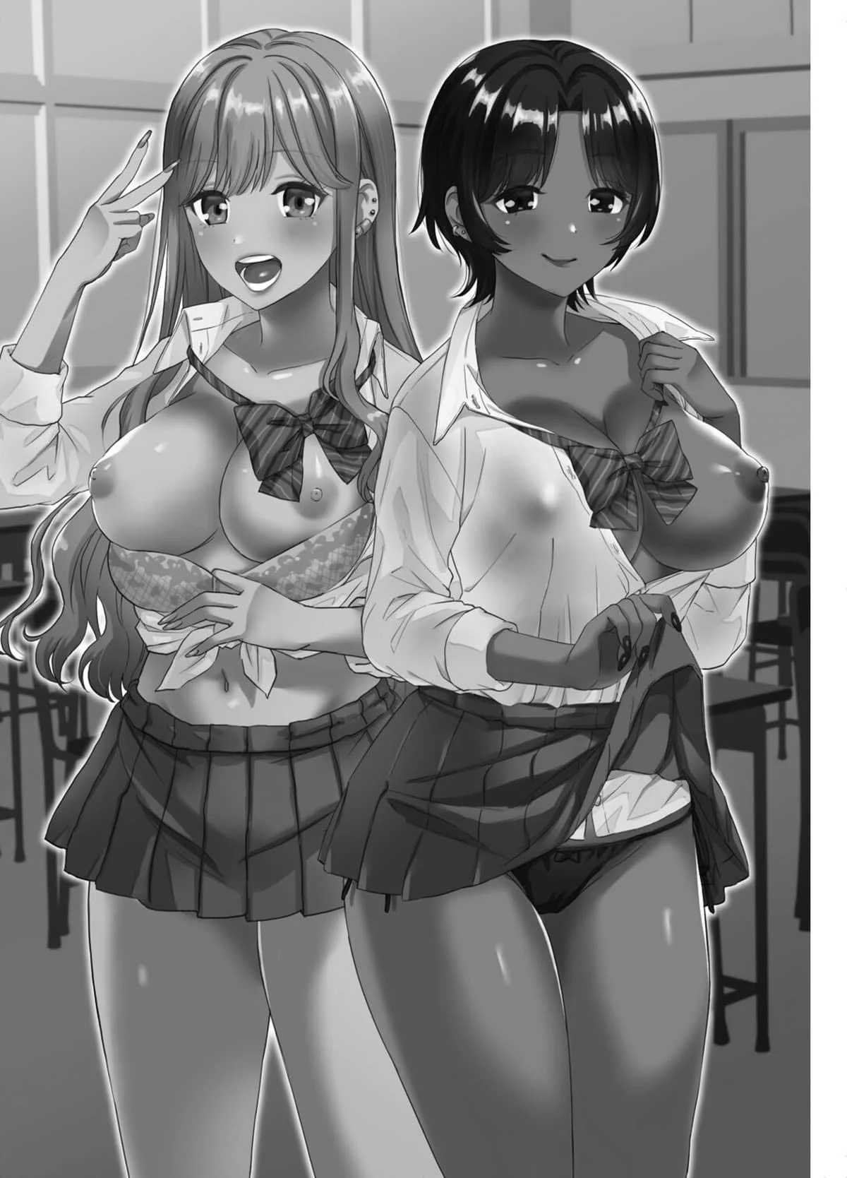 Yamada e as Piranhas da Escola – Oferecendo a Rola para Duas Safadas em Hentai HQ