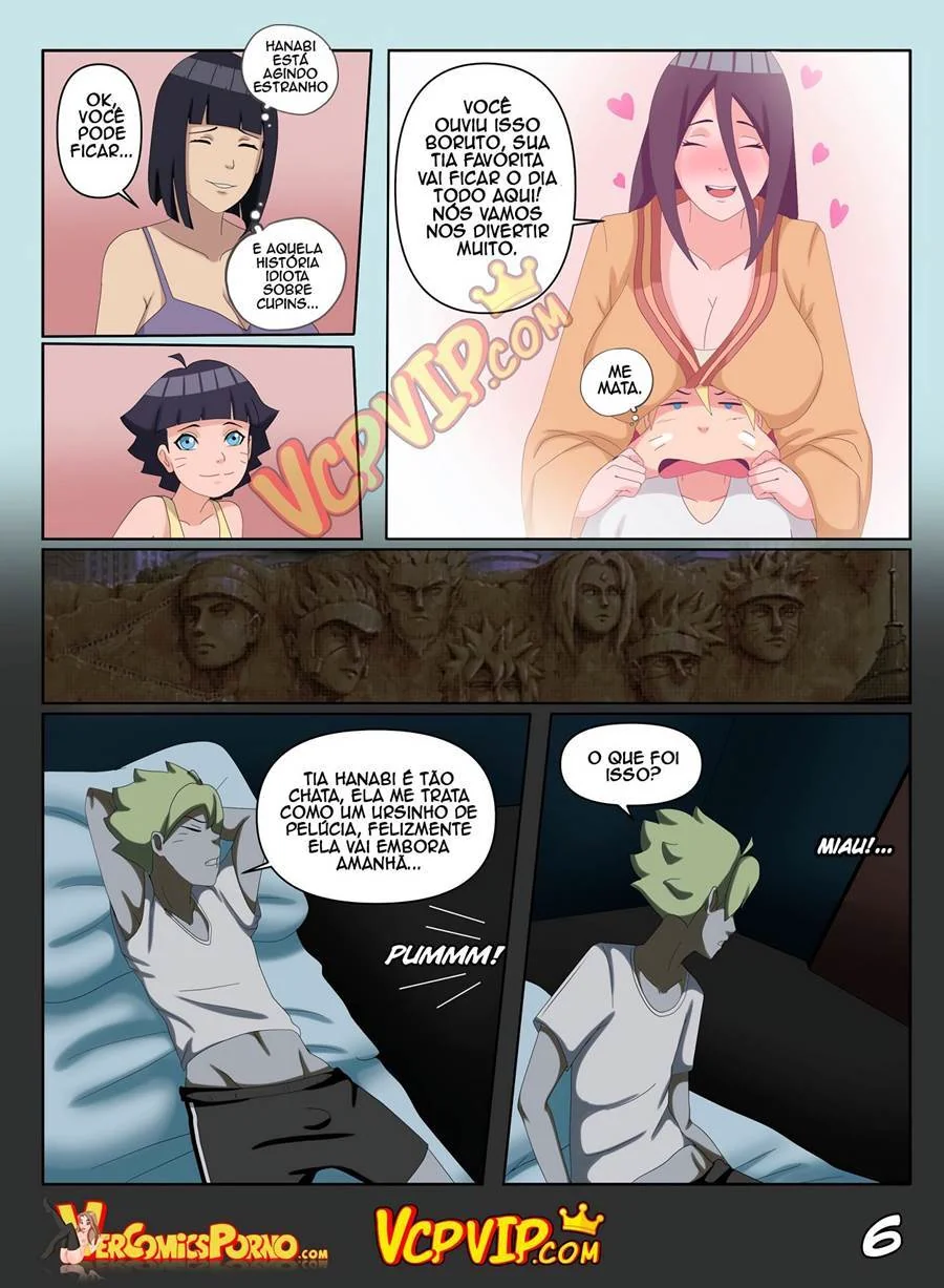 Mamãe e filhinha na putaria: Hinata e Himawari se entregam à luxúria em HQ Brasileiro