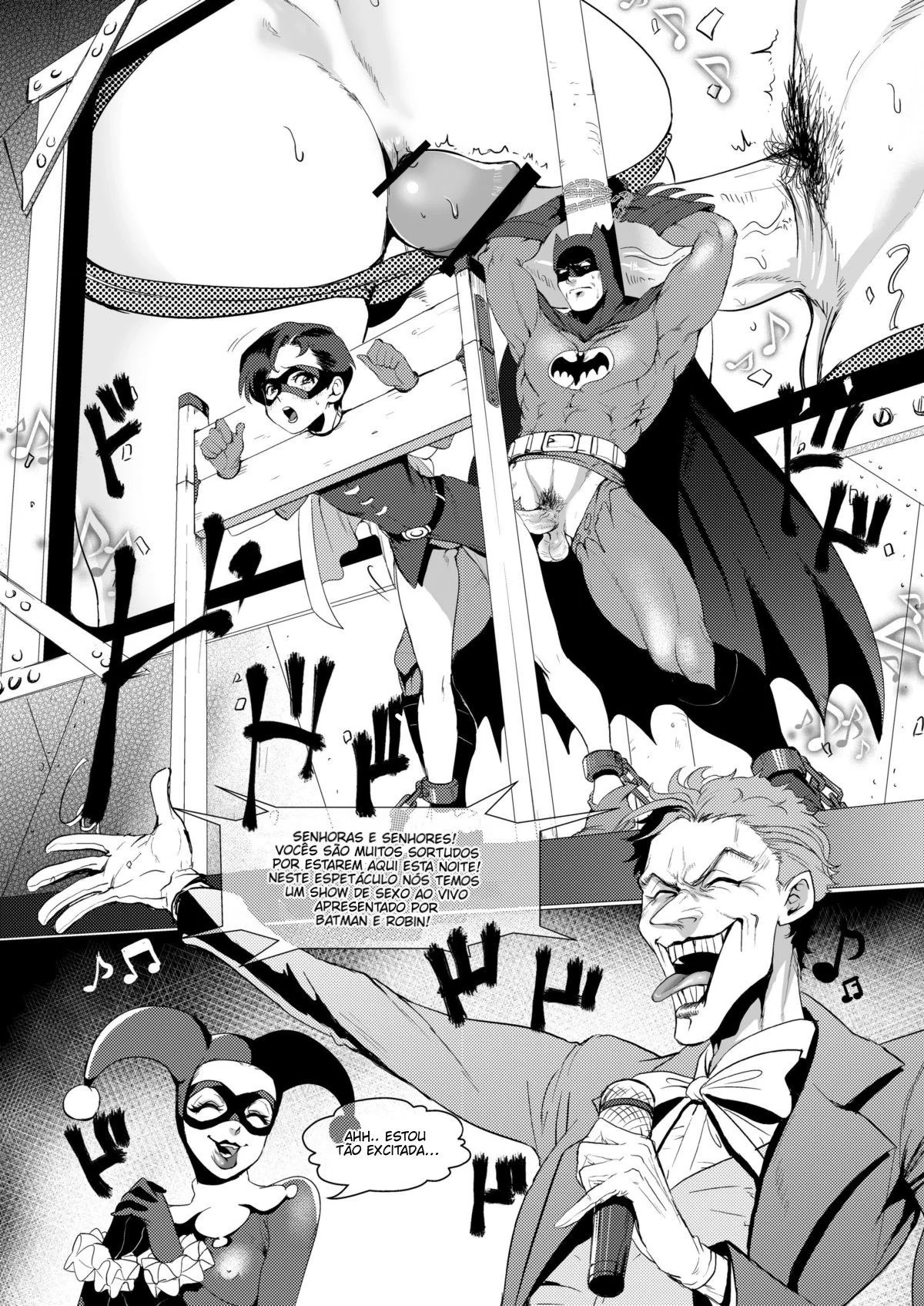 Batman e Robin na Orgia com a Arlequina – A Vingança da Piranha Psicopata em HQ Brasileiro