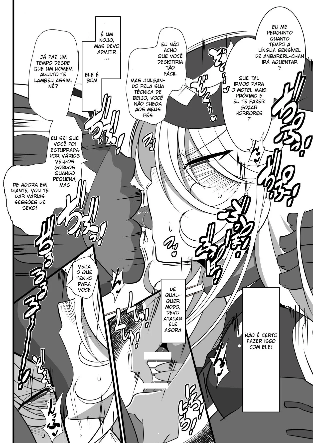 Anbarerl, a piranha superior dando sua buceta para vários caras maduros em HQ brasileira de hentai