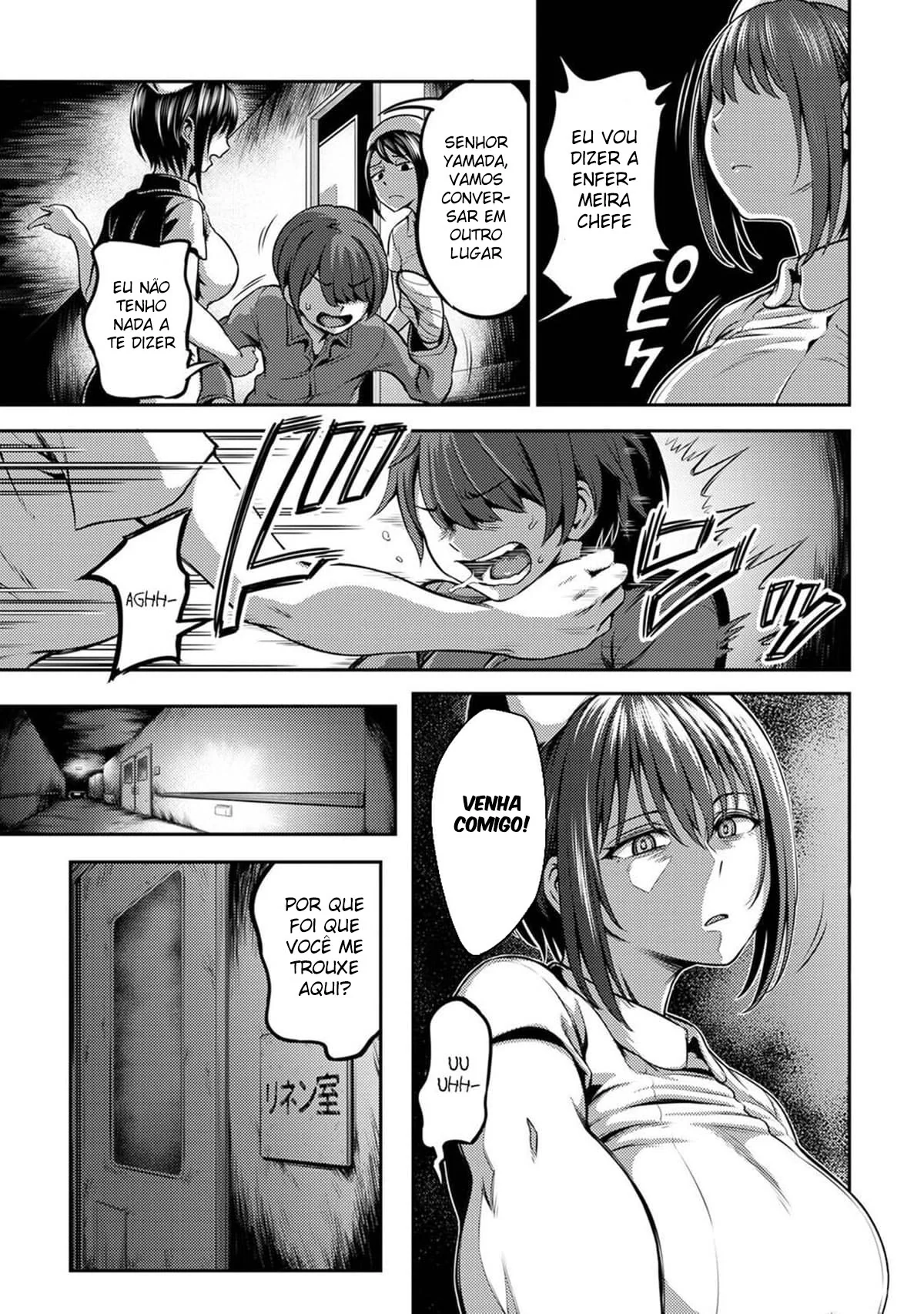 Enfermeira Piranha alivia a Dor nas Bolas de Yamada – HQ Hentai Brasileiro