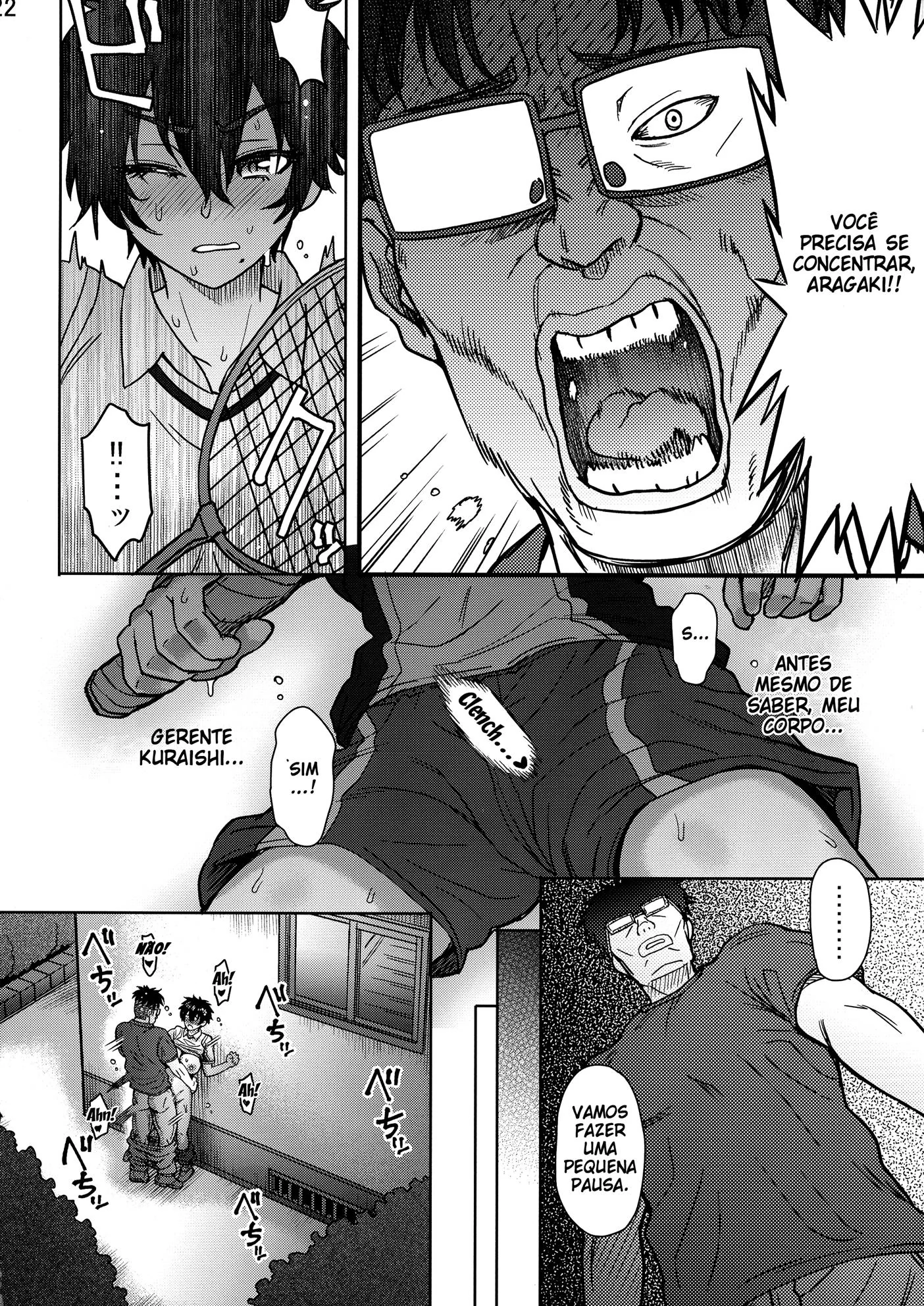 Treinador pervertido ensina tudo para a peituda Nagisa em hentai HQ brasileiro
