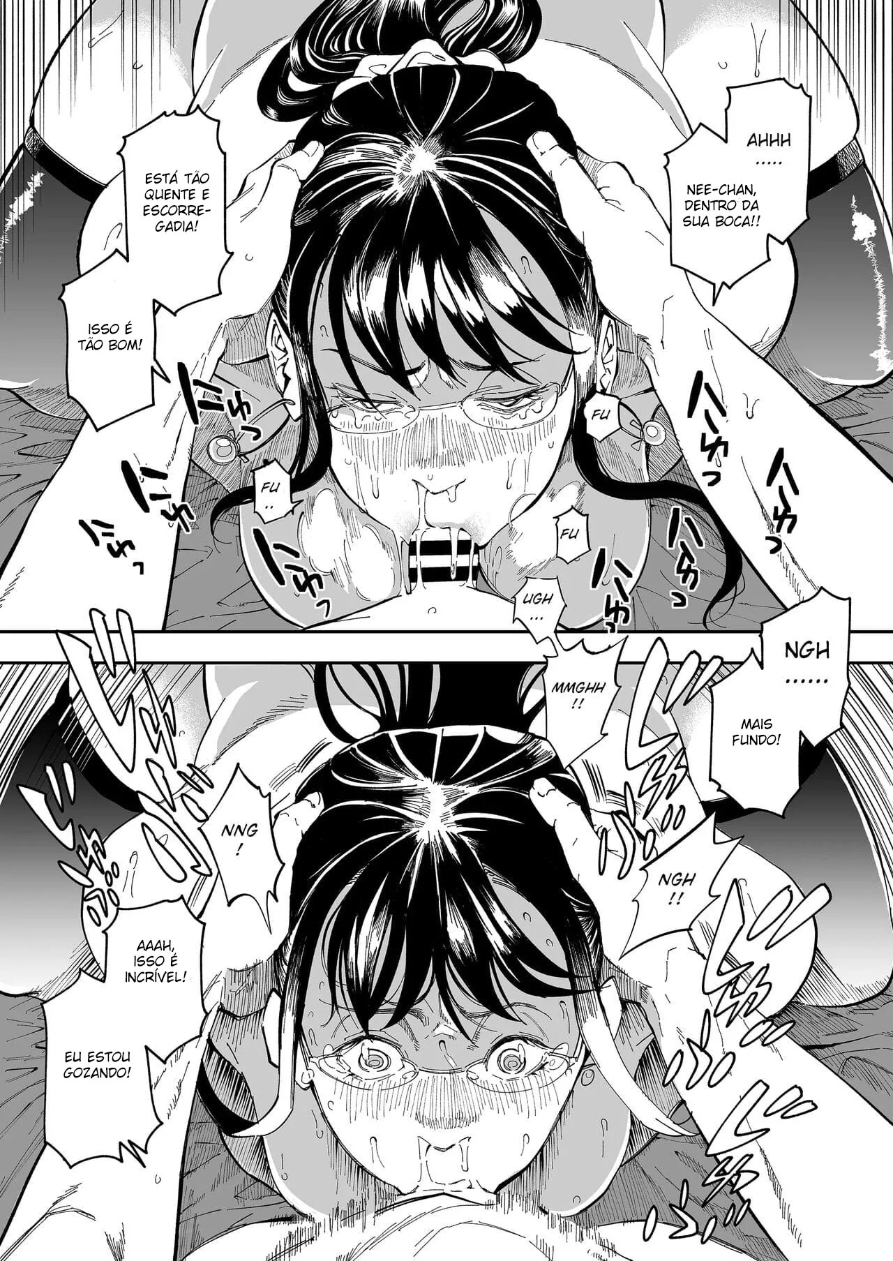 Chantageando a Camgirl Safada: Sacanagem em Família Hentai HQ