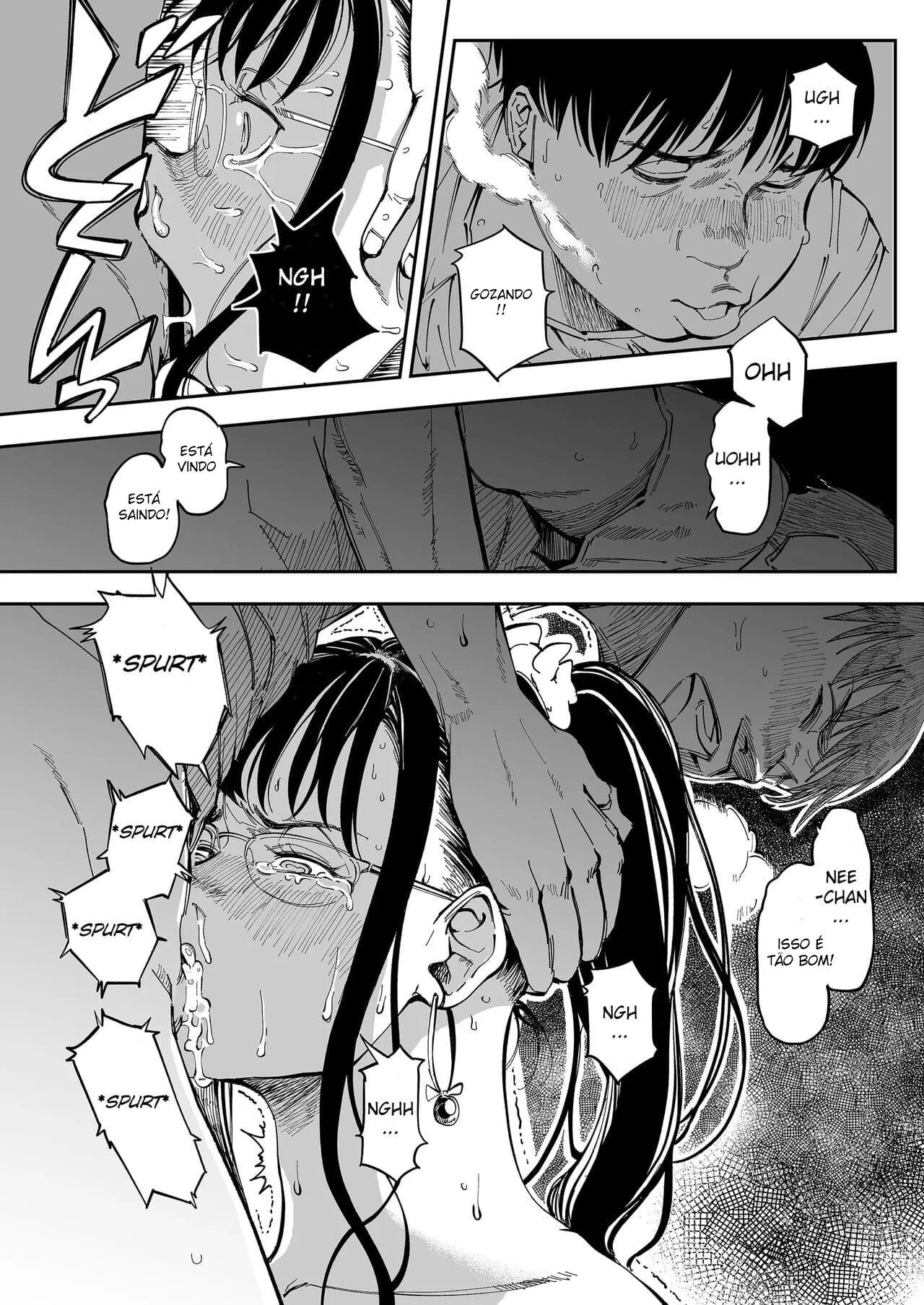 Chantageando a Camgirl Safada: Sacanagem em Família Hentai HQ