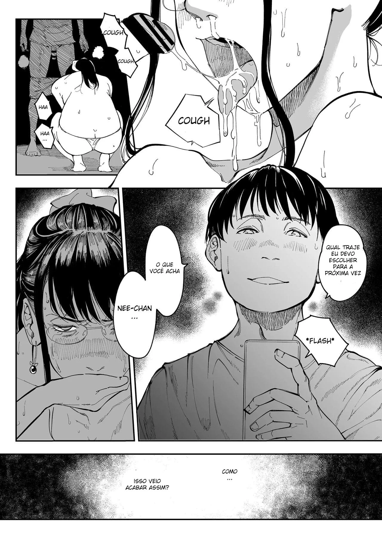 Chantageando a Camgirl Safada: Sacanagem em Família Hentai HQ