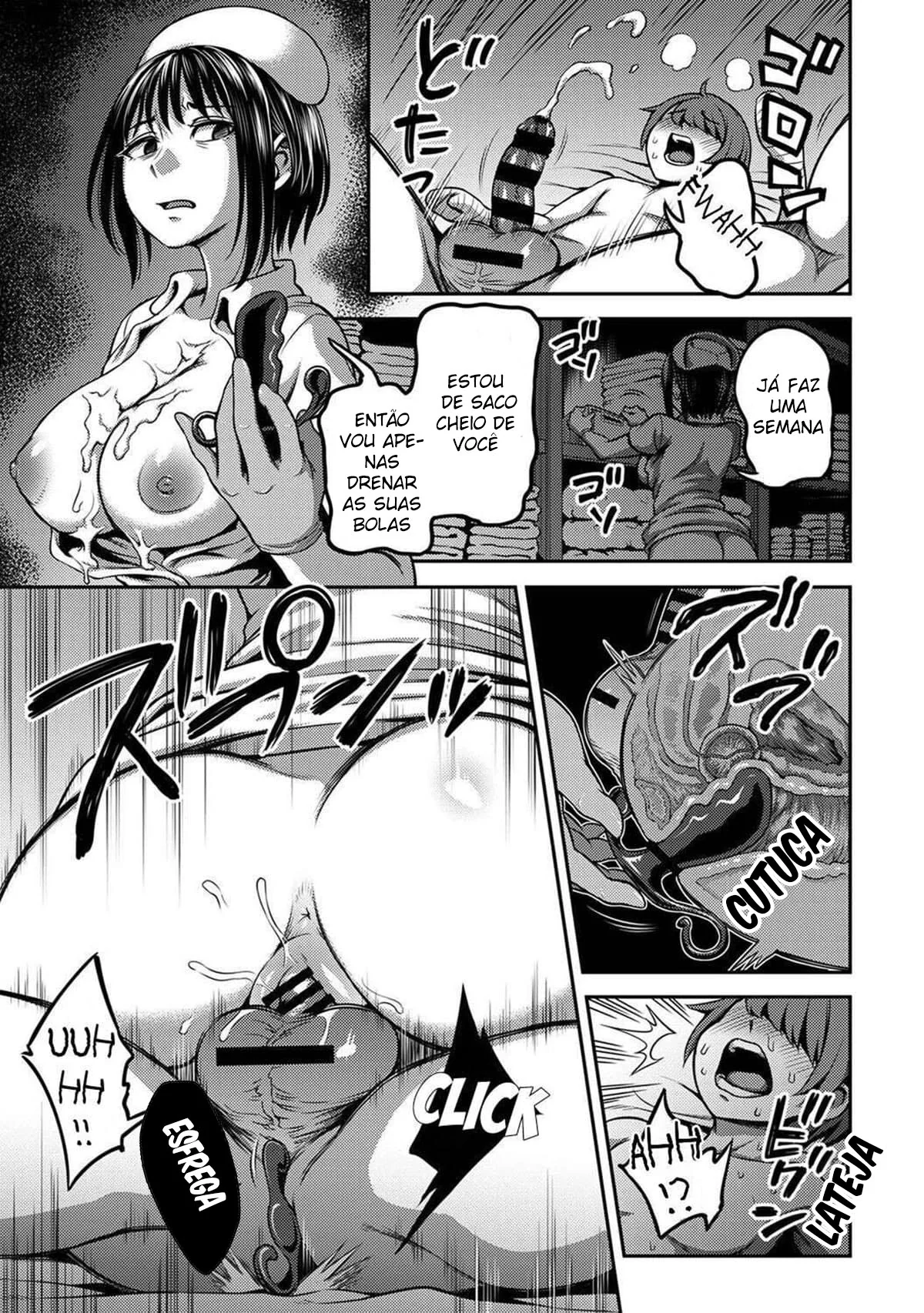 Enfermeira Piranha alivia a Dor nas Bolas de Yamada – HQ Hentai Brasileiro