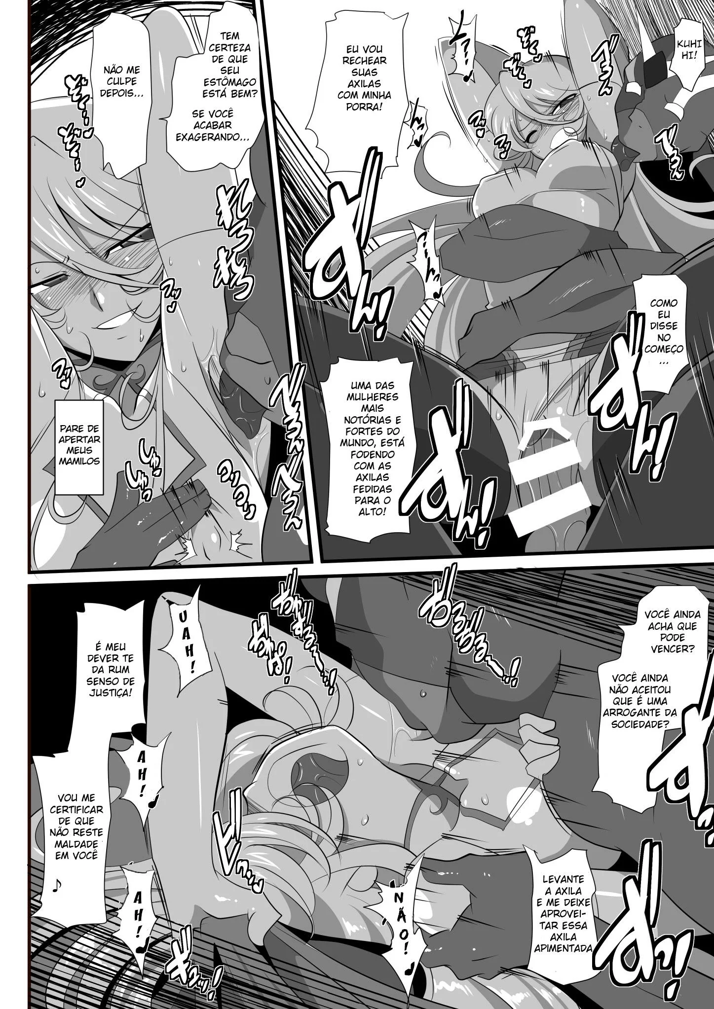 Anbarerl, a piranha superior dando sua buceta para vários caras maduros em HQ brasileira de hentai