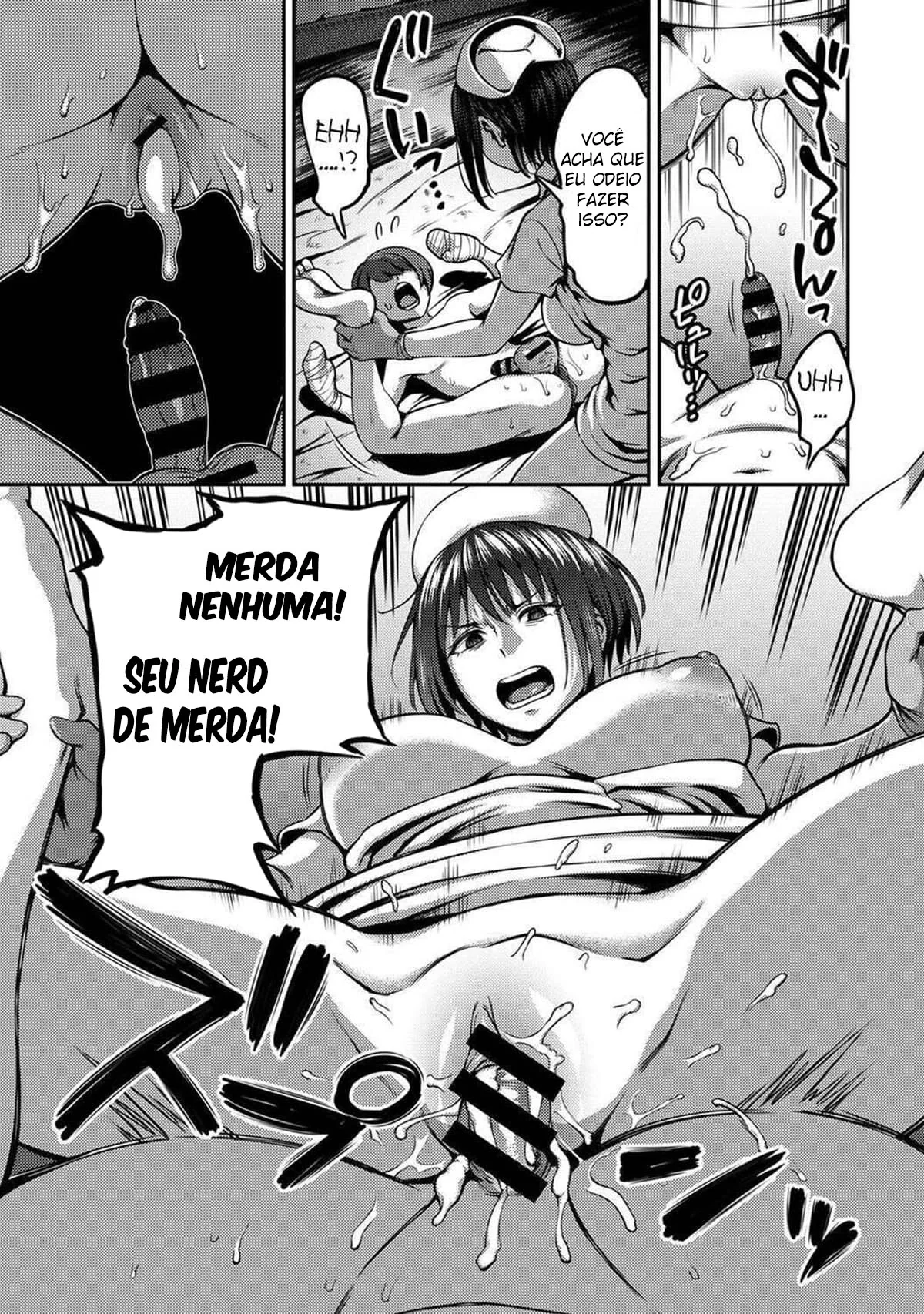 Enfermeira Piranha alivia a Dor nas Bolas de Yamada – HQ Hentai Brasileiro