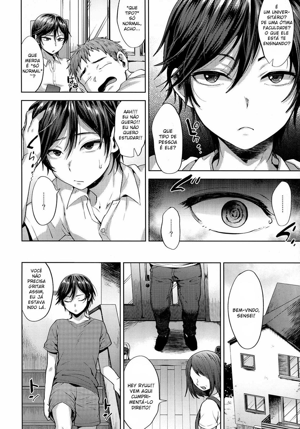 Professor Particular Coroa e Pervertido: Ensinando Ryuu-kun da Maneira Mais Safada! Em Hentai HQ Brasileiro