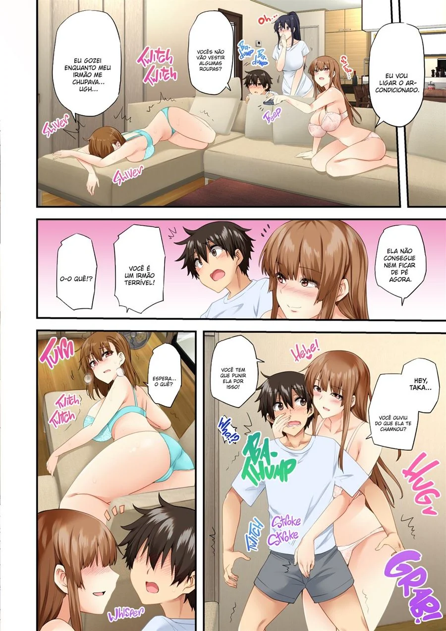 Taka e sua irmã piranhas em uma orgia proibida – Hentai HQ Brasileiro