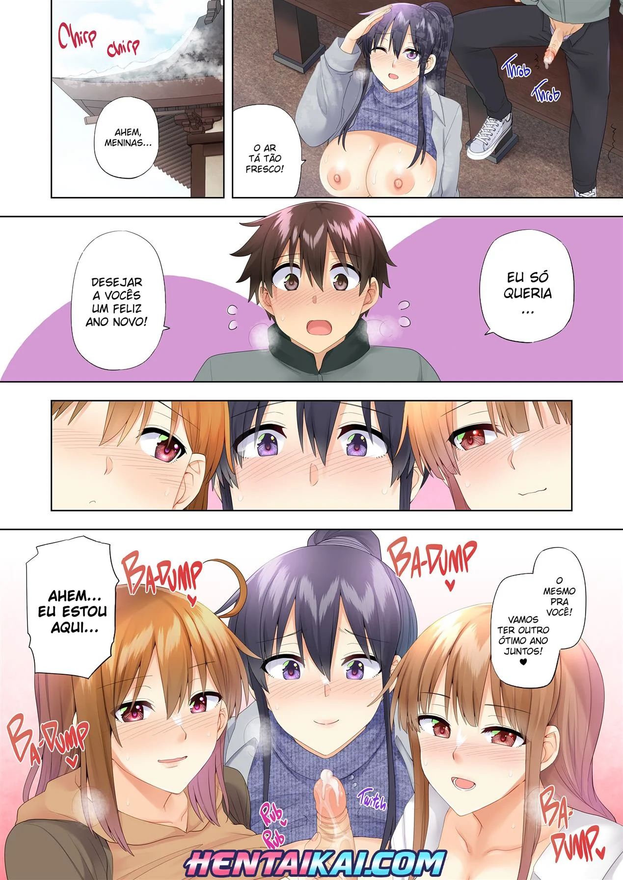 Ano Novo com Piranhas Fogosas: Orgia na Casa de Taka em Hentai HQ
