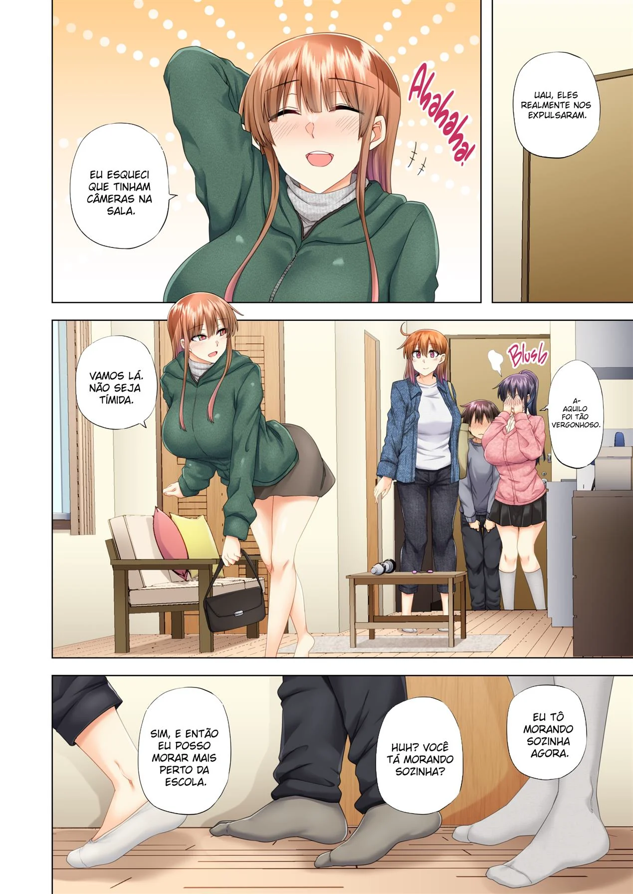 Noite de Karaokê com as Piranhas da Irmã – Yui, Sakuya, e Maya Desejam a Rola do Irmão Sortudo” em Hentai HQ