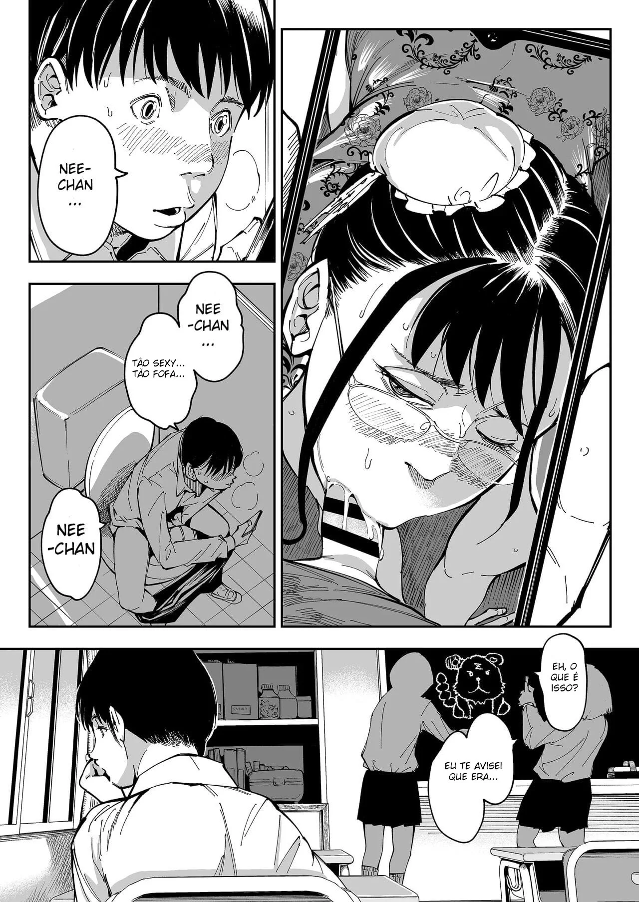 Chantageando a Camgirl Safada: Sacanagem em Família Hentai HQ
