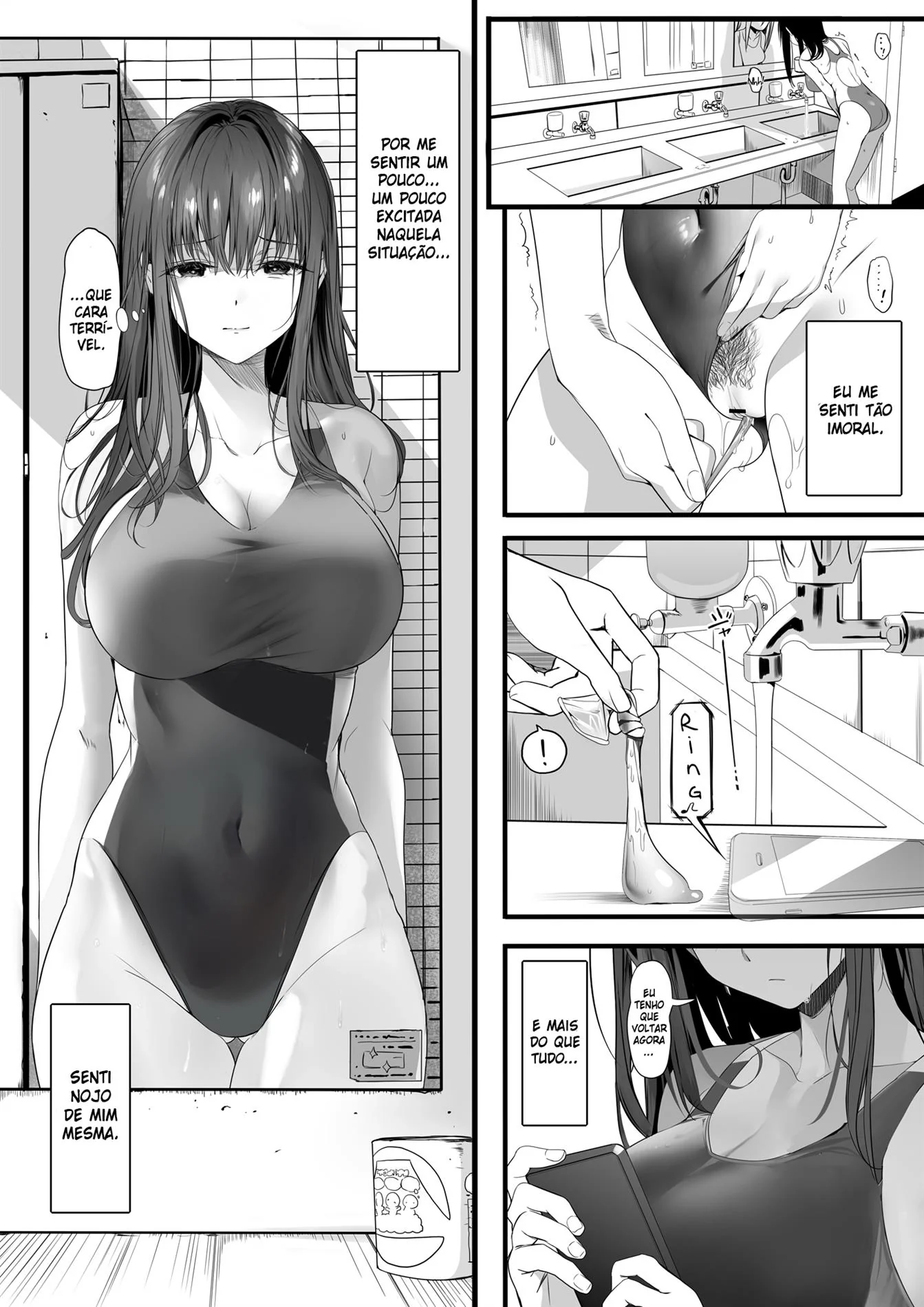 Irmã Piranha Liberou a Buceta Pro Namorado em Hentai HQ Brasileiro