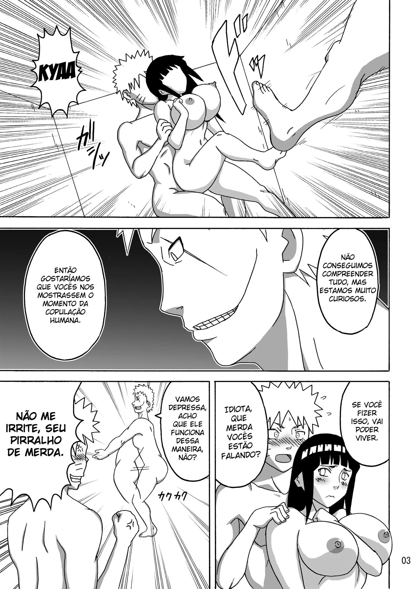 Naruto e Hinata na Putaria com Sakura e Tsunade: Ensinando Zetsu a Foder em Hentai HQ Brasileiro