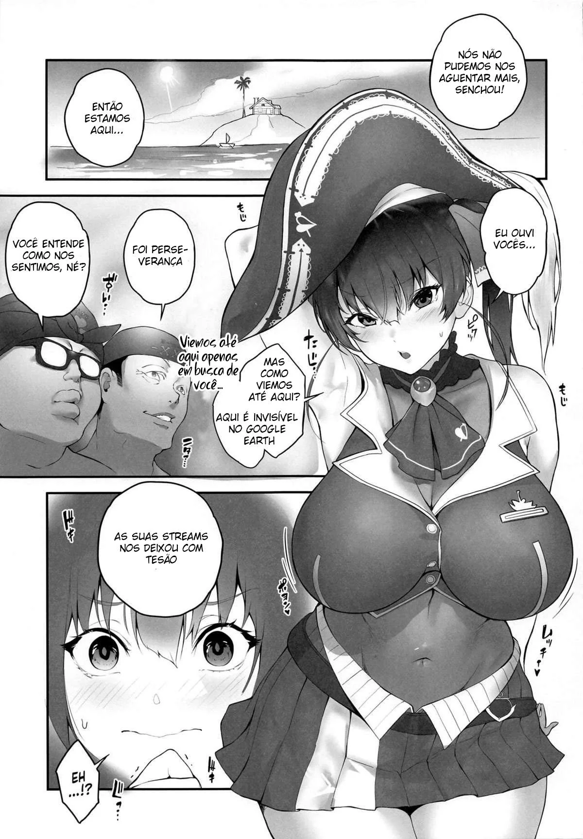 Senchou e a Ilha da Putaria em Hentai HQ