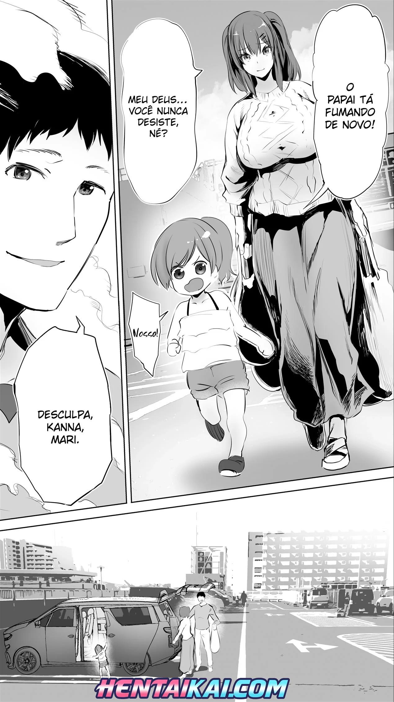 Pai de família dando um trato na colegial Mei em Hentai HQ