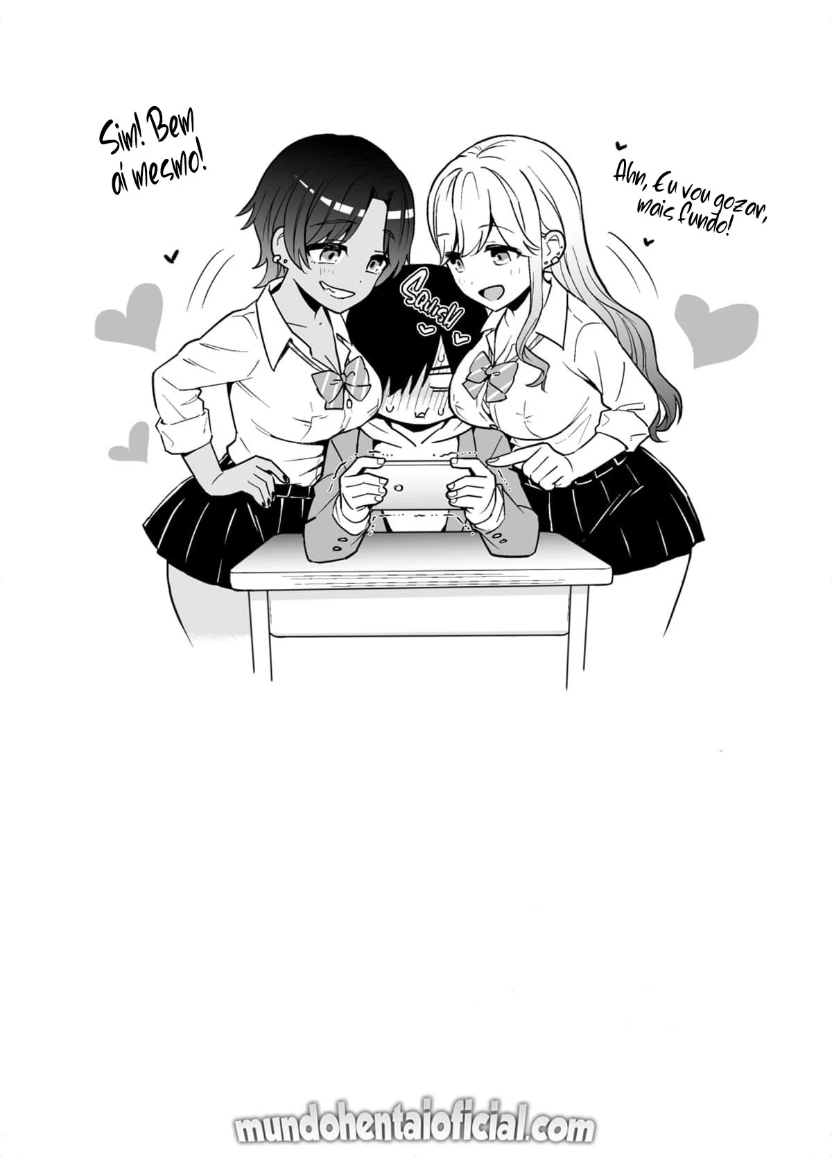Yamada e as Piranhas da Escola – Oferecendo a Rola para Duas Safadas em Hentai HQ
